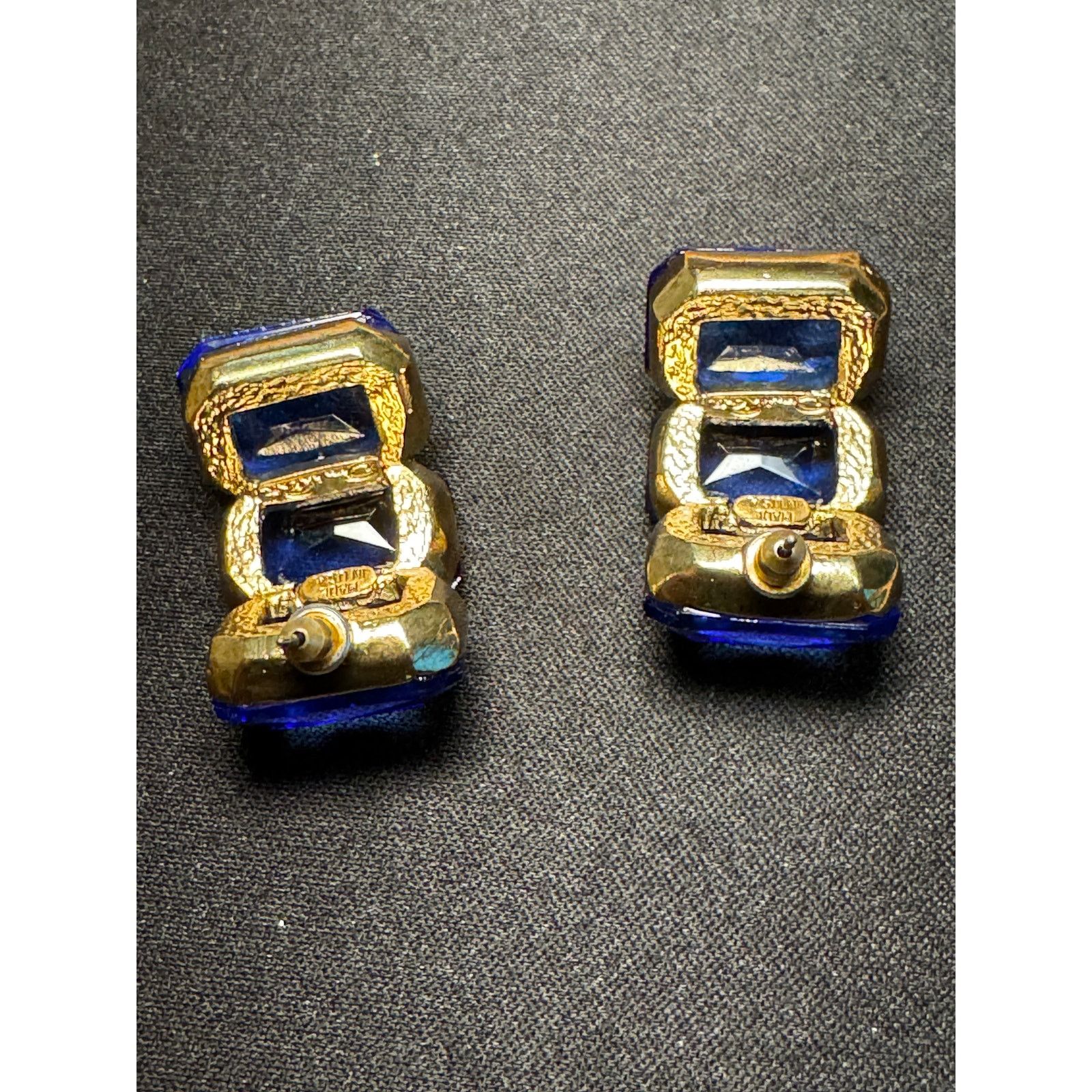 Oscar De La Renta Oscar De La Renta Deep Blue Half Hoop Earrings Size ONE SIZE - 6 Thumbnail