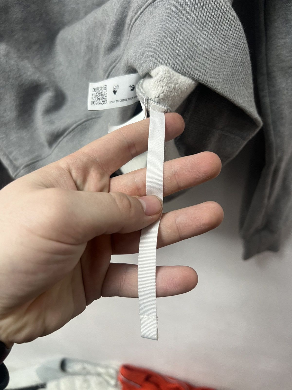 Off-White Off White Sweatshirt Big Logo Size S Gray Men Size US S / EU 44-46 / 1 - 17 Thumbnail