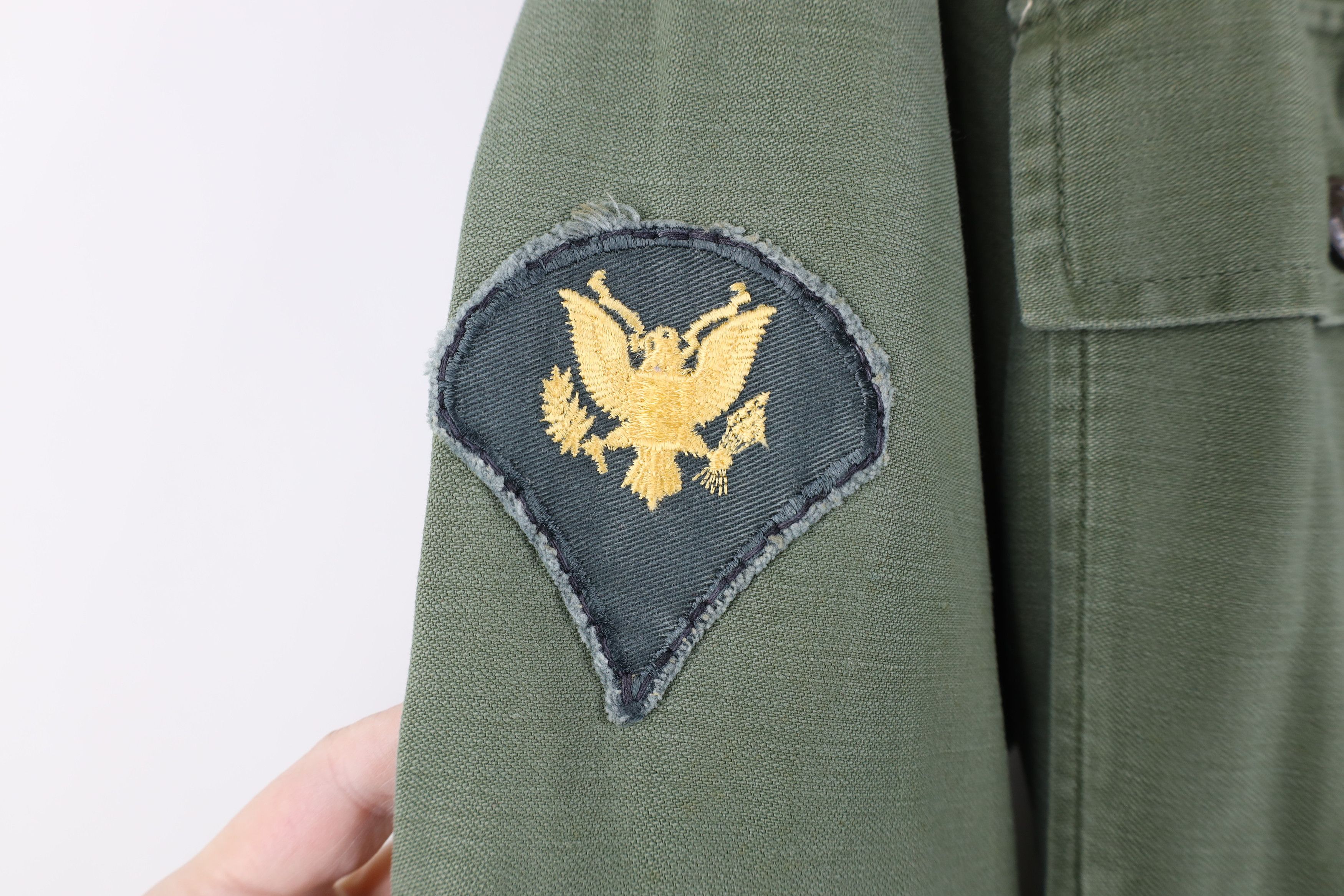 Vintage Share Vintage 60s Vietnam War 107 Field Shirt Jacket Green Size US L / EU 52-54 / 3 - 4 Thumbnail