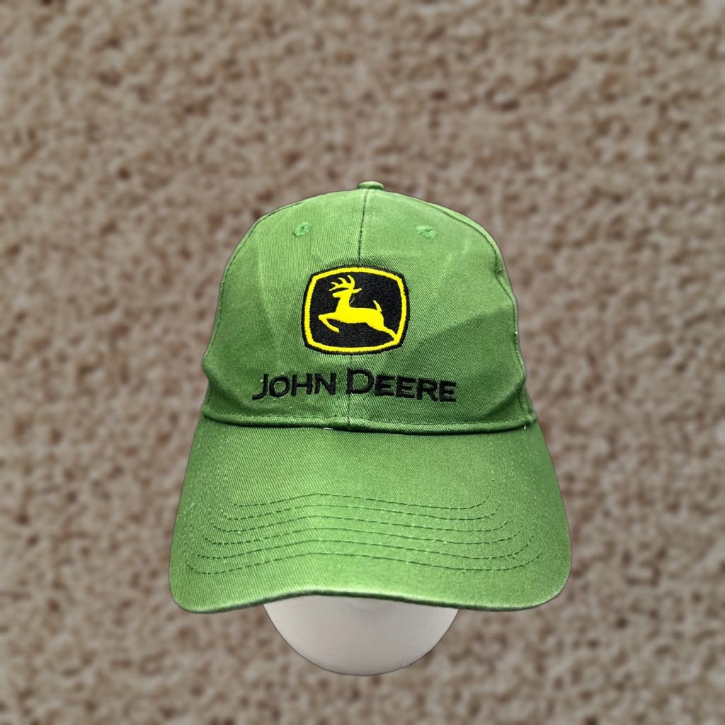 John Deere John Deere Hat Cap - Brand Baseball Cap - Adjustable Strap Back - Green Cotton Twill One Size Adult Men #Agriculture Farm Equipment Size ONE SIZE - 1 Thumbnail