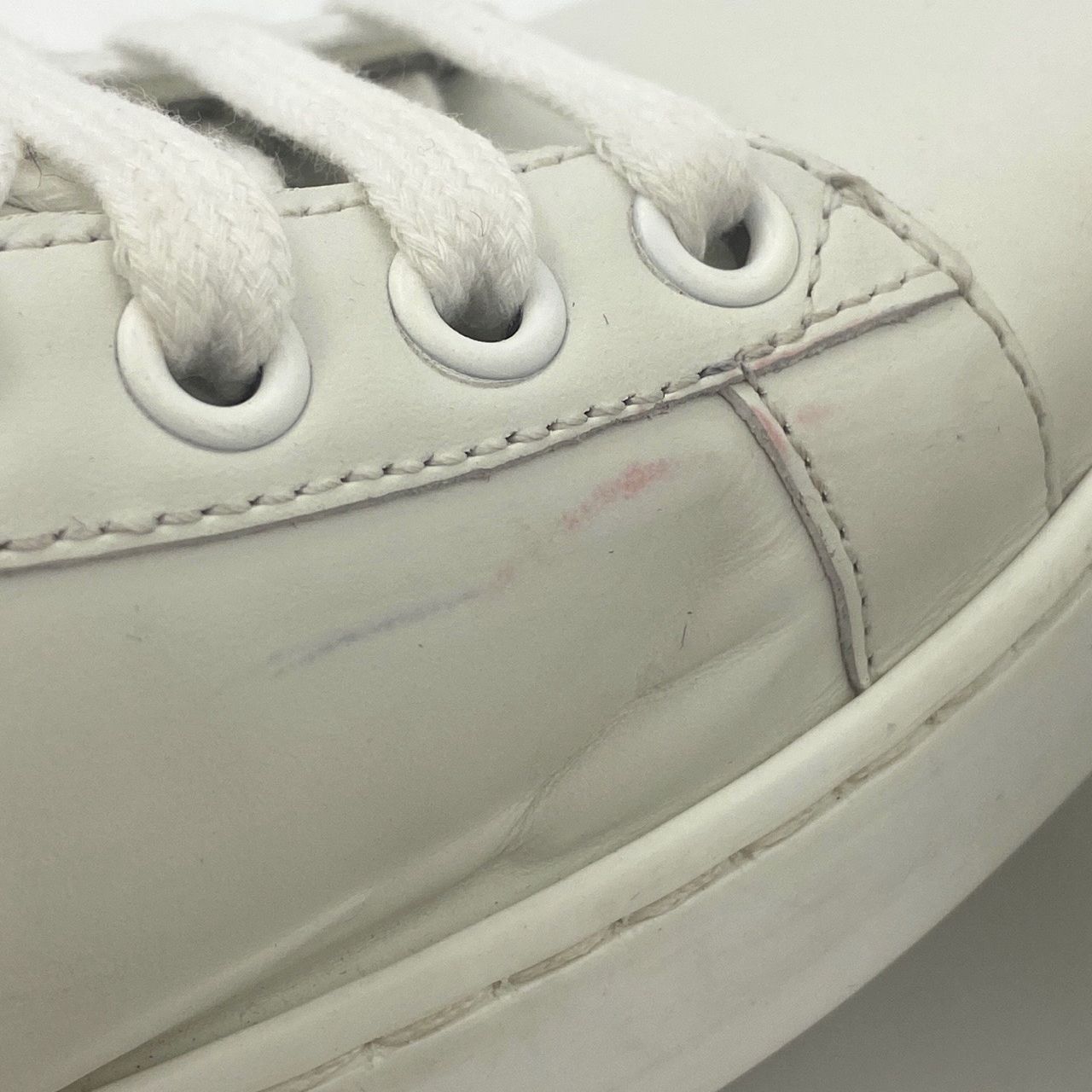 Gucci [Gucci] Interlocking GG Low-Top Lace-Up Sneakers 34.5 White Size US 4 / IT 34 - 3 Thumbnail