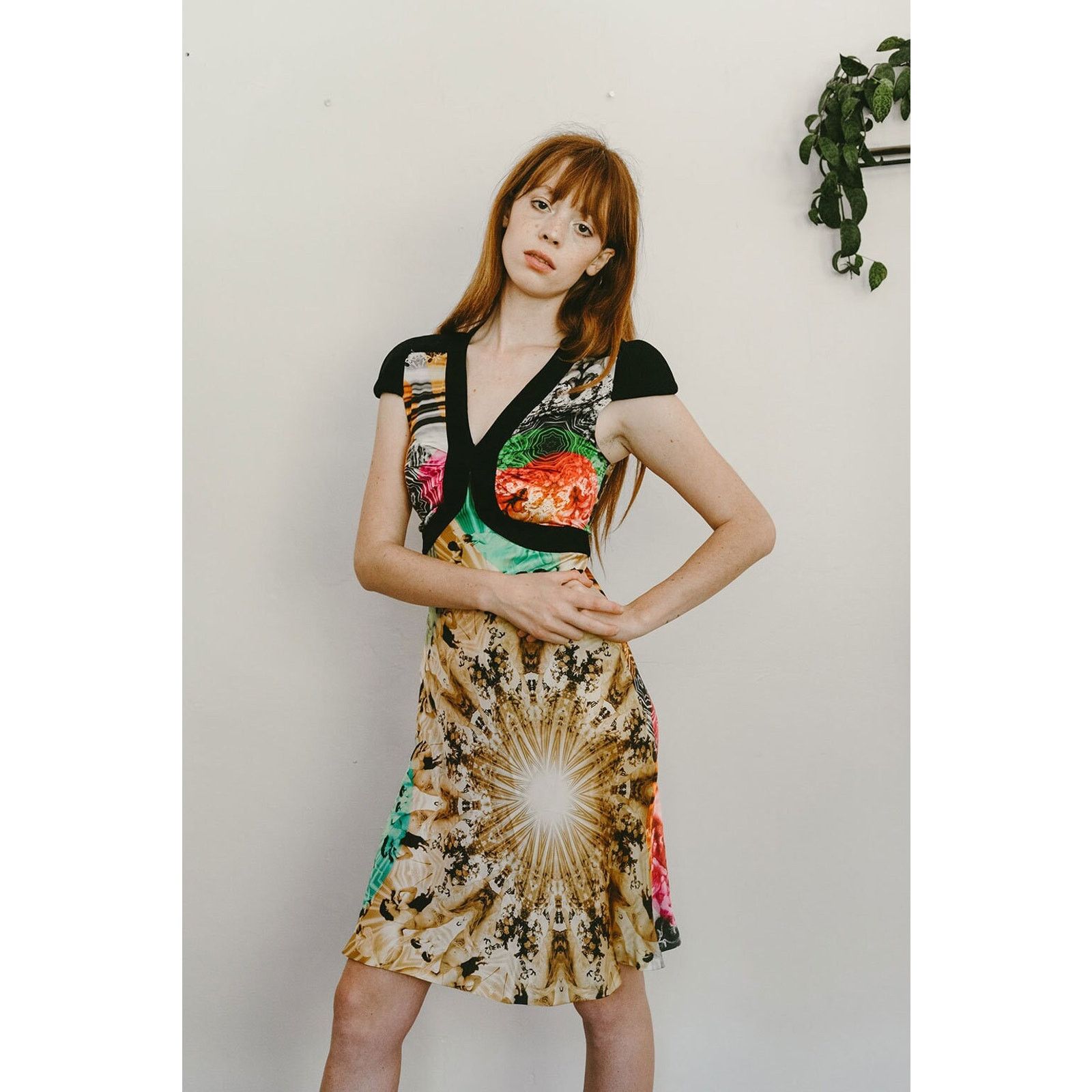 Jean Paul Gaultier RARE Jean Paul Gaultier Mixed Print Silk Dress Size XS / US 0-2 / IT 36-38 - 5 Thumbnail