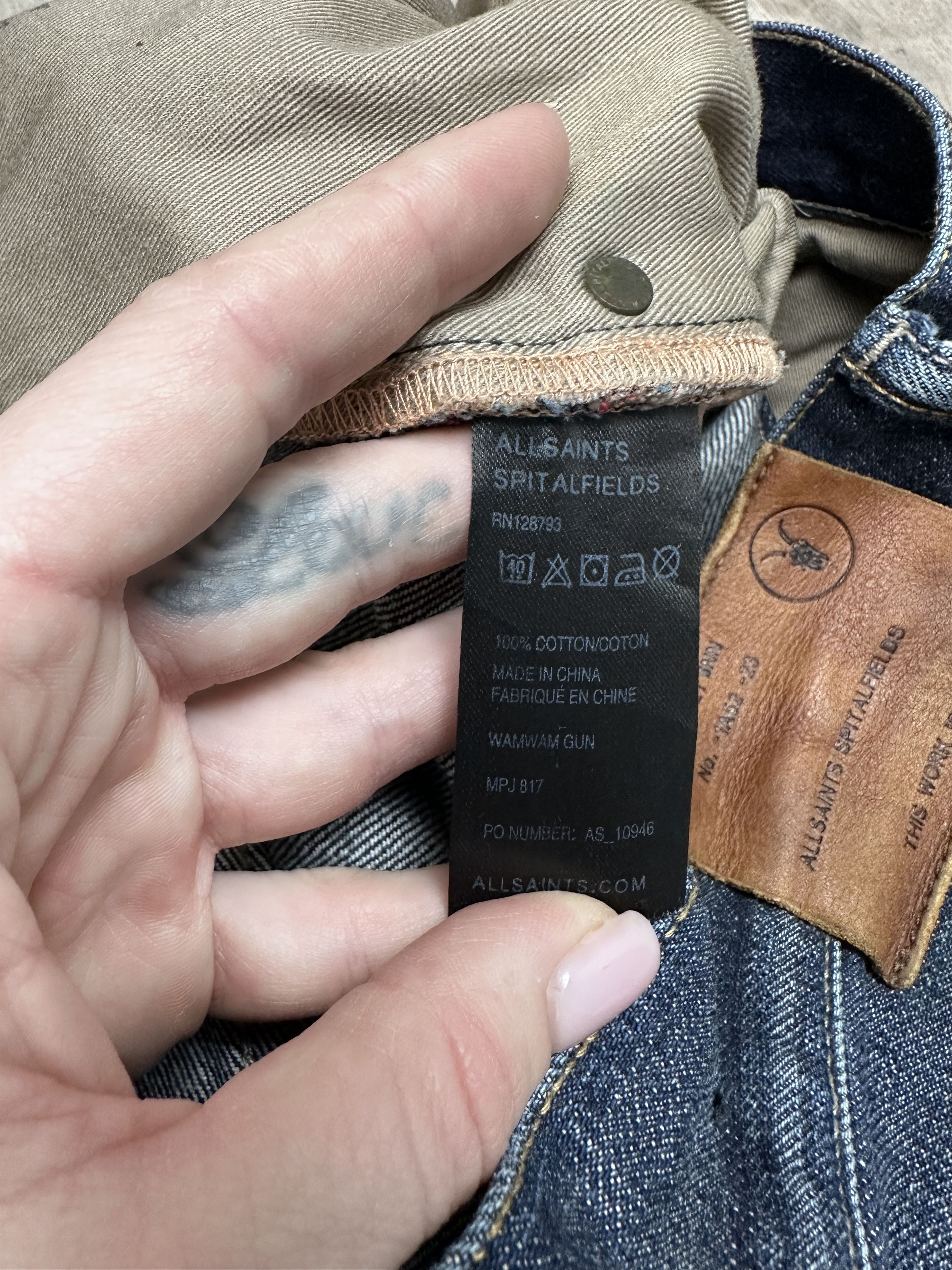 Allsaints Allsaints Mens Wamwam Gun Selvedge Denim Pants Jeans Size US 32 / EU 48 - 4 Thumbnail