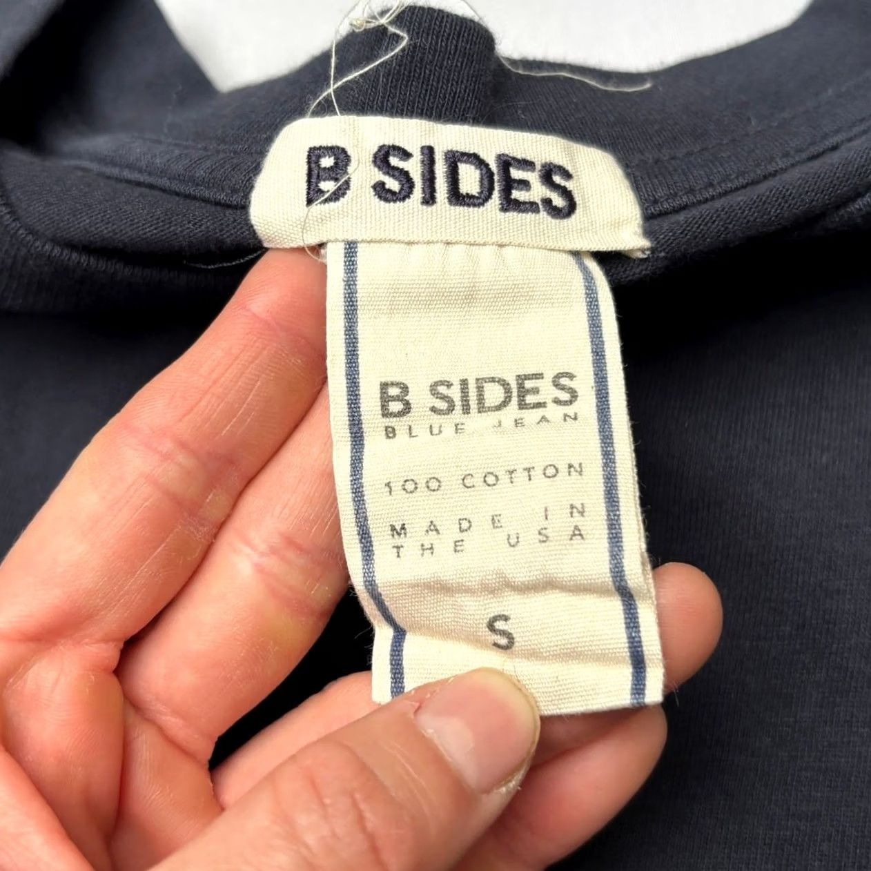 B Sides B Sides Blue Jean Tee Shirt Short Sleeve Oversized Boxy Retro Made in USA S Size S / US 4 / IT 40 - 6 Thumbnail