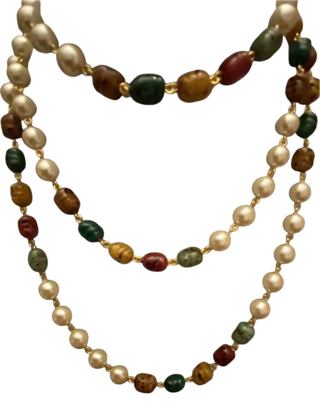 Dooney & Bourke Dooney & Bourke Multi-Color Beaded Necklace with Pearls Size ONE SIZE - 2 Thumbnail