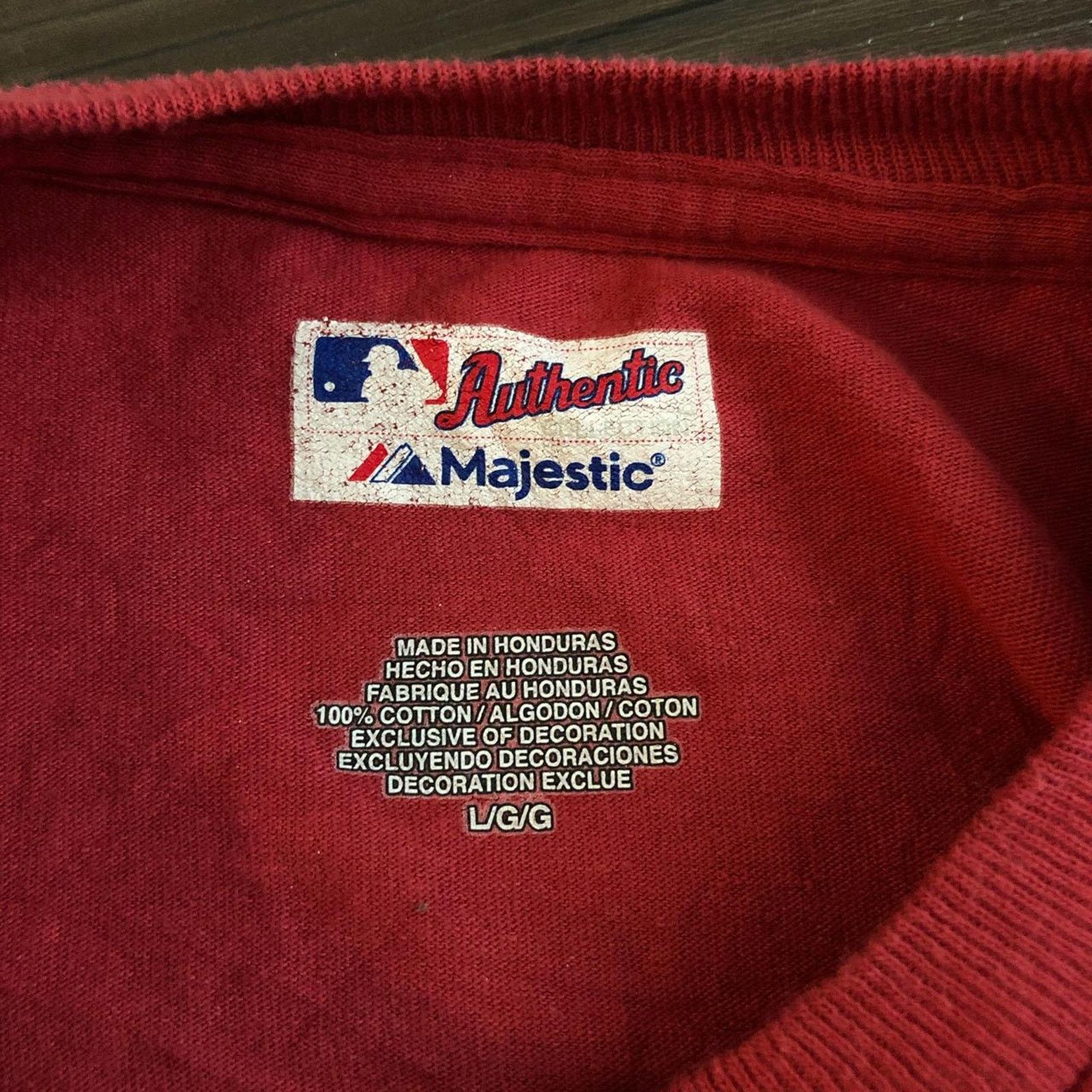 Other Men’s Red Majestic Athletic Solid Tee Size US L / EU 52-54 / 3 - 4 Thumbnail