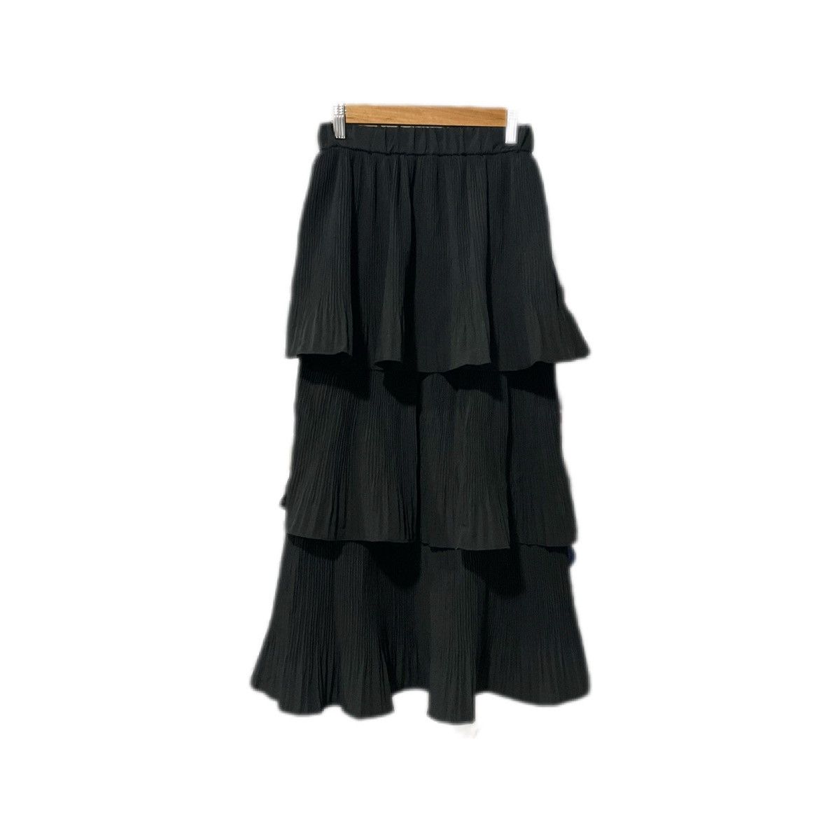 Issey Miyake × Japanese Brand 🔥Japanese Asymmetrical Ruffled Triple Layer Pleated Skirt Size 22" - 1 Thumbnail