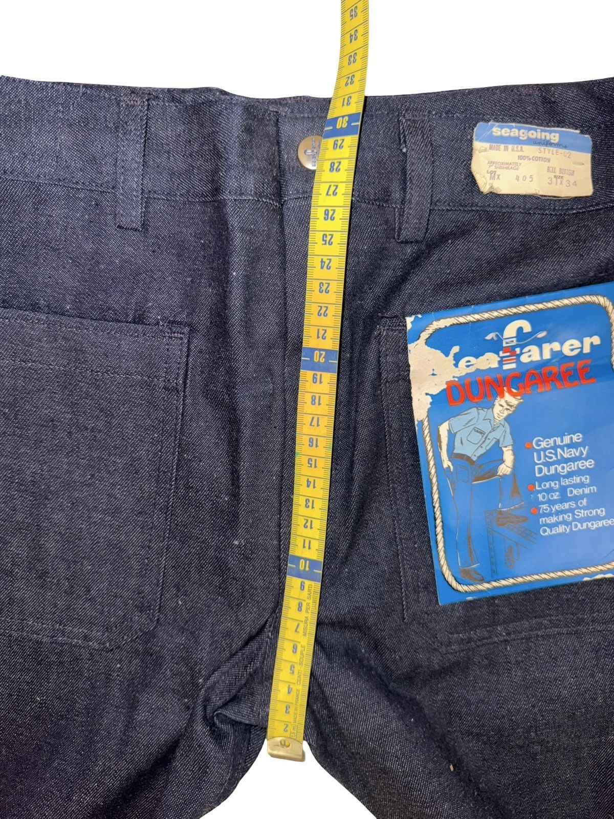 Vintage Vintage 70s US Navy Seafarer Bell Bottom Denim Pants USA 31 Size US 31 - 6 Thumbnail