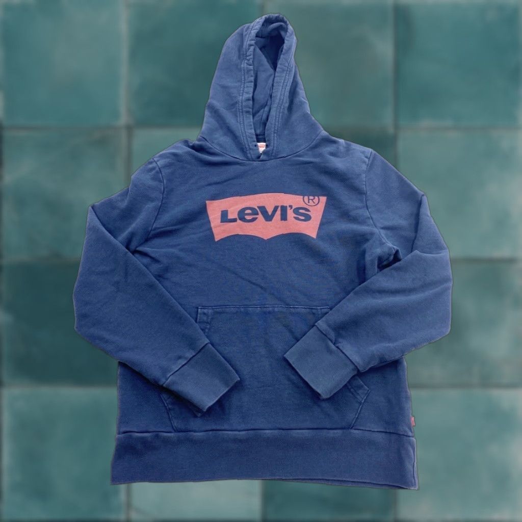 Levi's Levi's Hoodie Sweatshirt Men Small Blue Logo Pullover Size S Blue Hoodie Sweatshirt Mens Size US S / EU 44-46 / 1 - 1 Thumbnail
