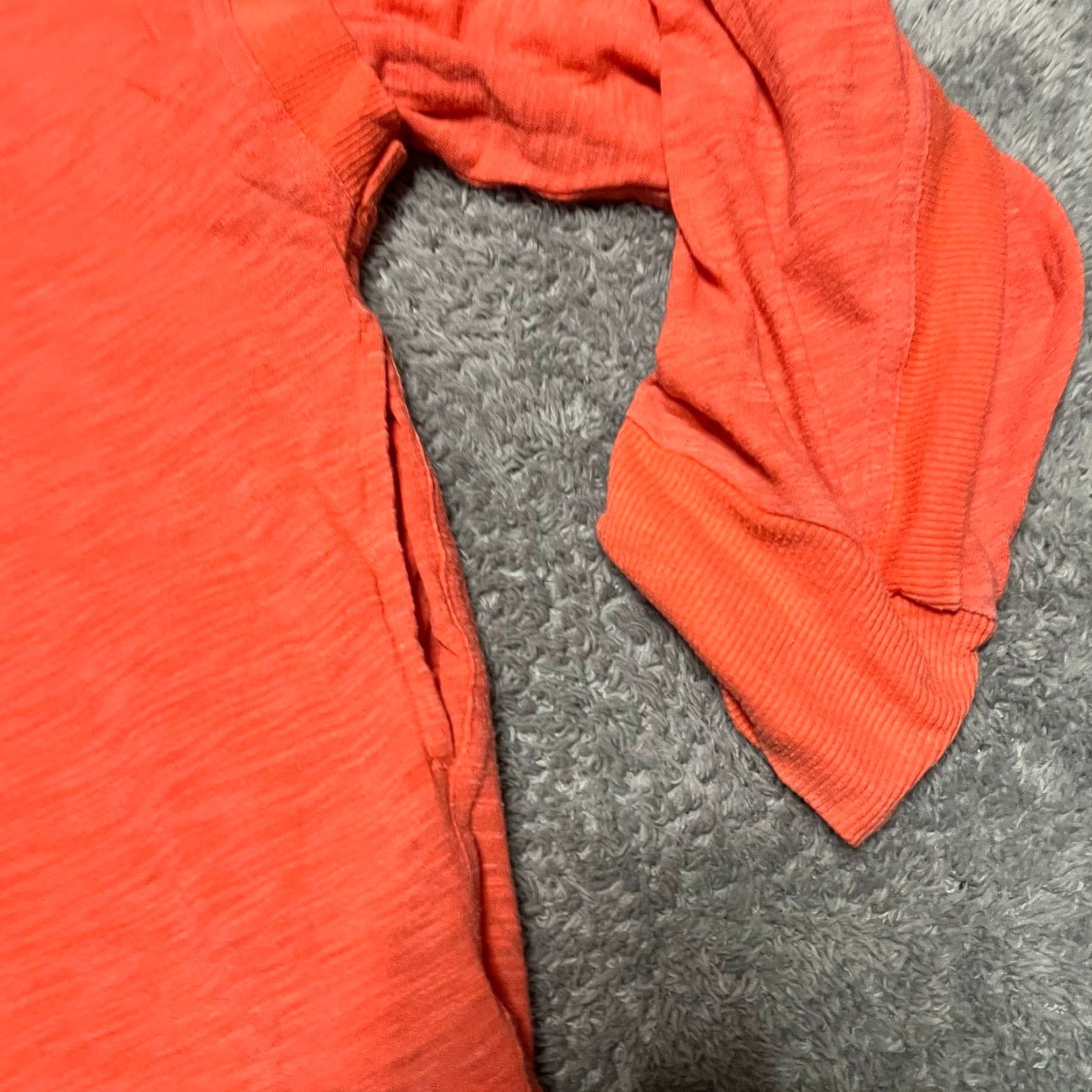 Free People Free People Movement Shirt Womens Small Coral Oversized Long Sleeve Henley Blouse S Womens Coral Long Sleeve Henley Shirt Size S / US 4 / IT 40 - 3 Thumbnail