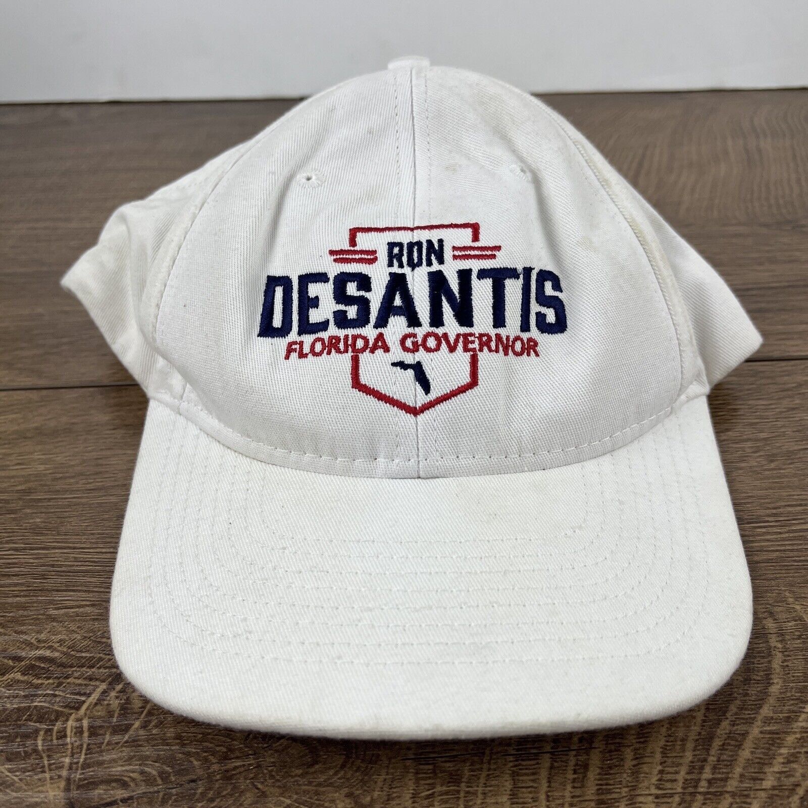 Other Ron Desantis Hat Florida Governor White Hat Adjustable Adult Size ONE SIZE - 5 Thumbnail