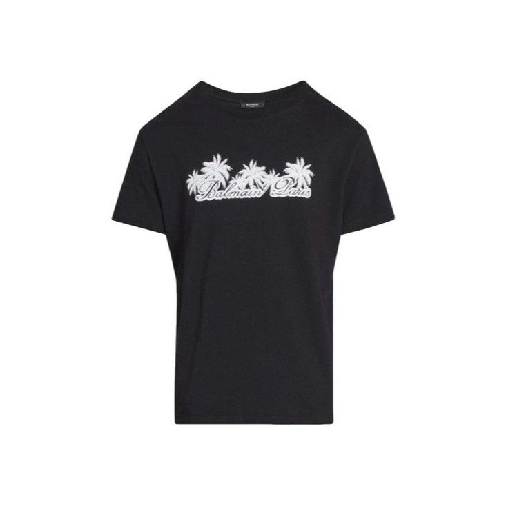 Balmain Balmain Palm Tree Print Graphic T-ShirtBlack Men's XL Size US XL / EU 56 / 4 - 1 Thumbnail