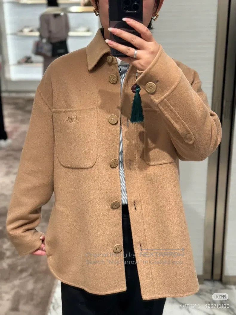 Fendi Fendi Loose lapel solid-color single-breasted mid-length l Size XS / US 0-2 / IT 36-38 - 7 Thumbnail