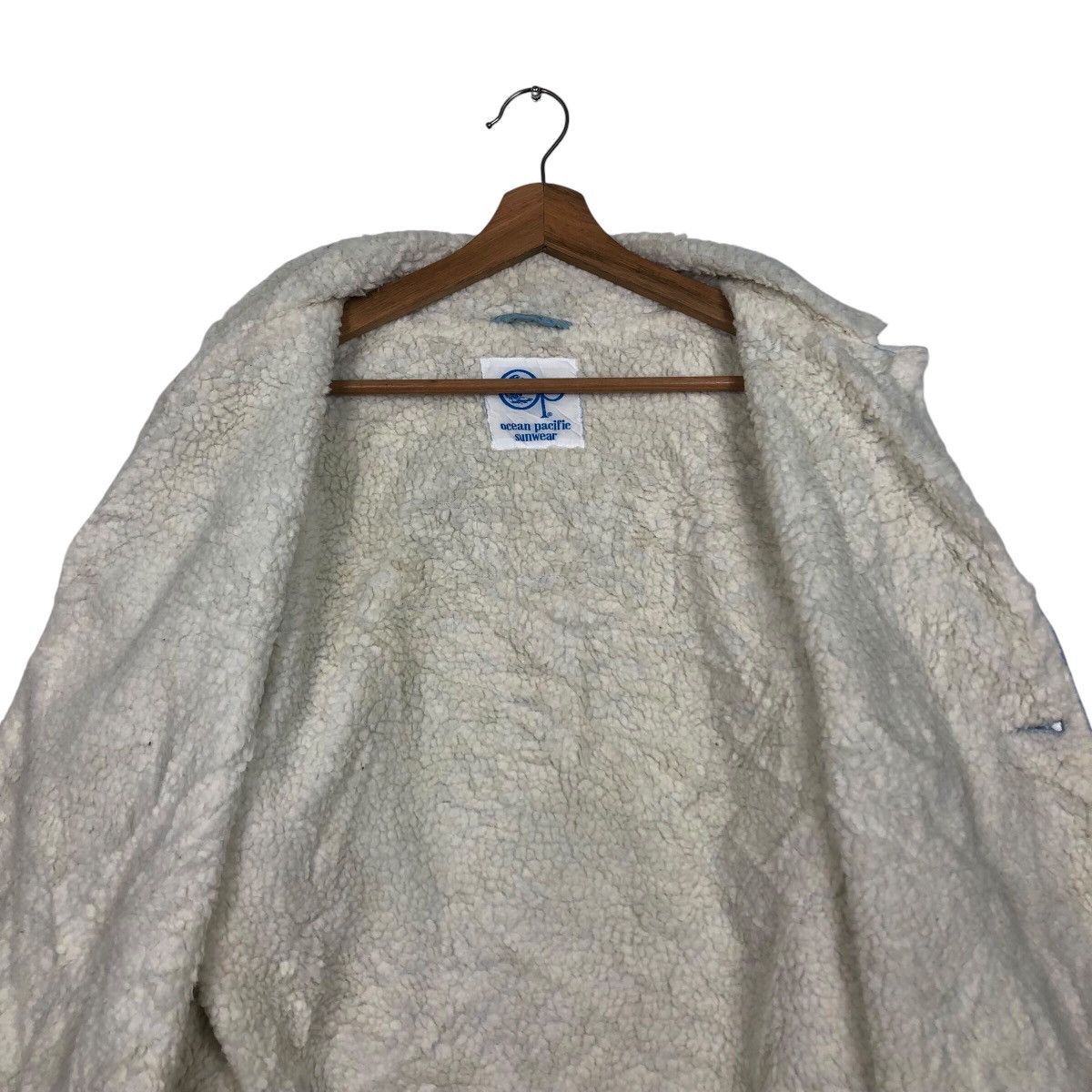 Japanese Brand × Ocean Pacific × Vintage 📌Vintage Indigo Denim Jacket Ocean Pacific Fur Lining Size US L / EU 52-54 / 3 - 15 Thumbnail