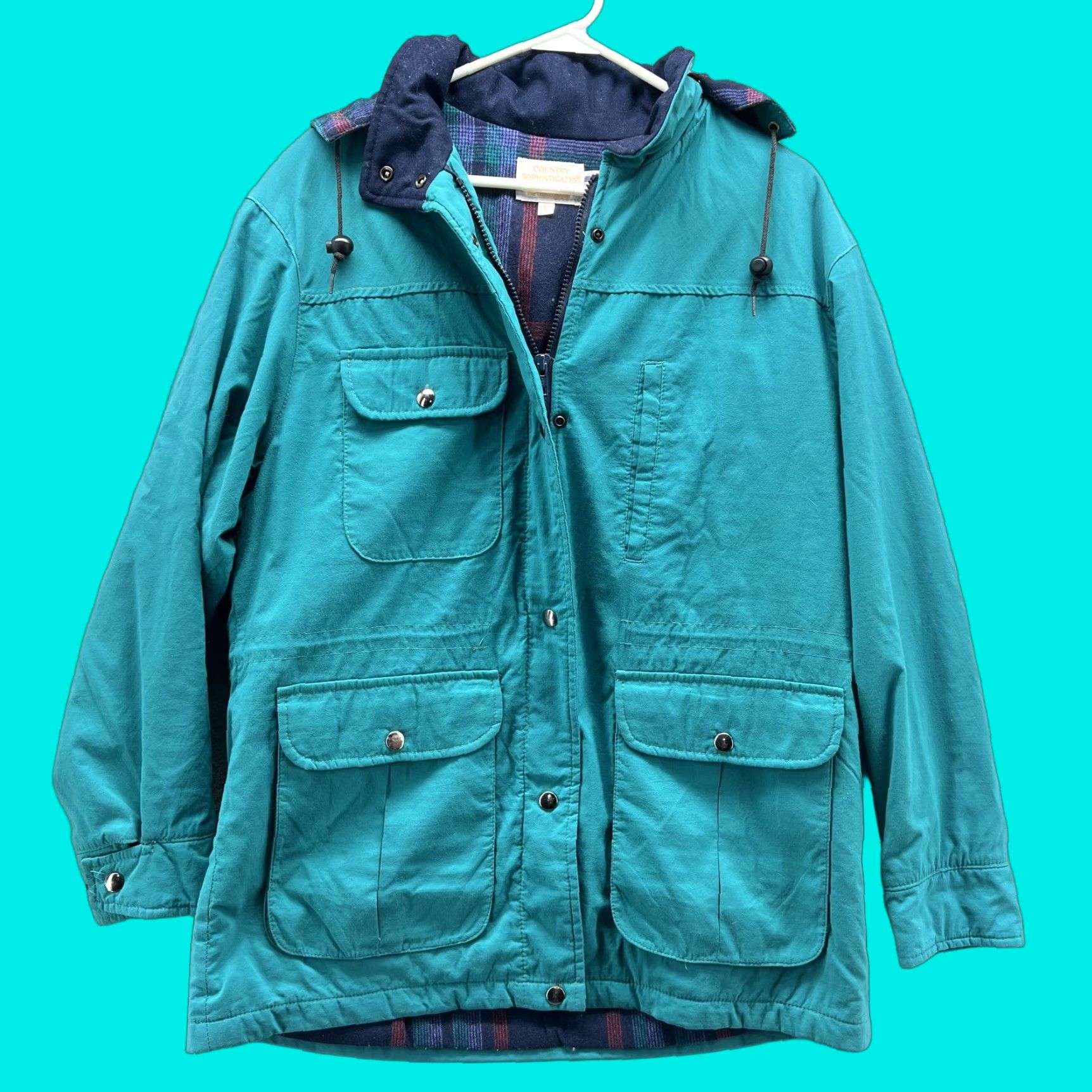 Pendleton VINTAGE Pendleton Jacket Women L Hooded Thinsulate Plaid 90s USA Size L / US 10 / IT 46 - 1 Thumbnail