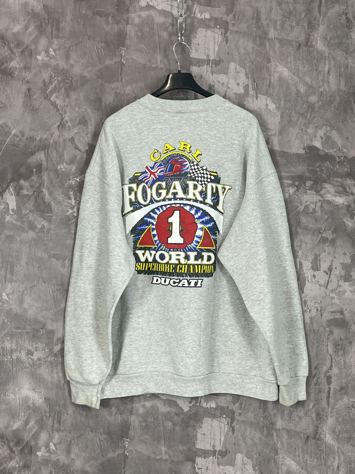 Ducati × Vintage Vintage 1997 Ducati Carl Fogarty World Superbike Sweatshirt Size US XL / EU 56 / 4 - 2 Thumbnail