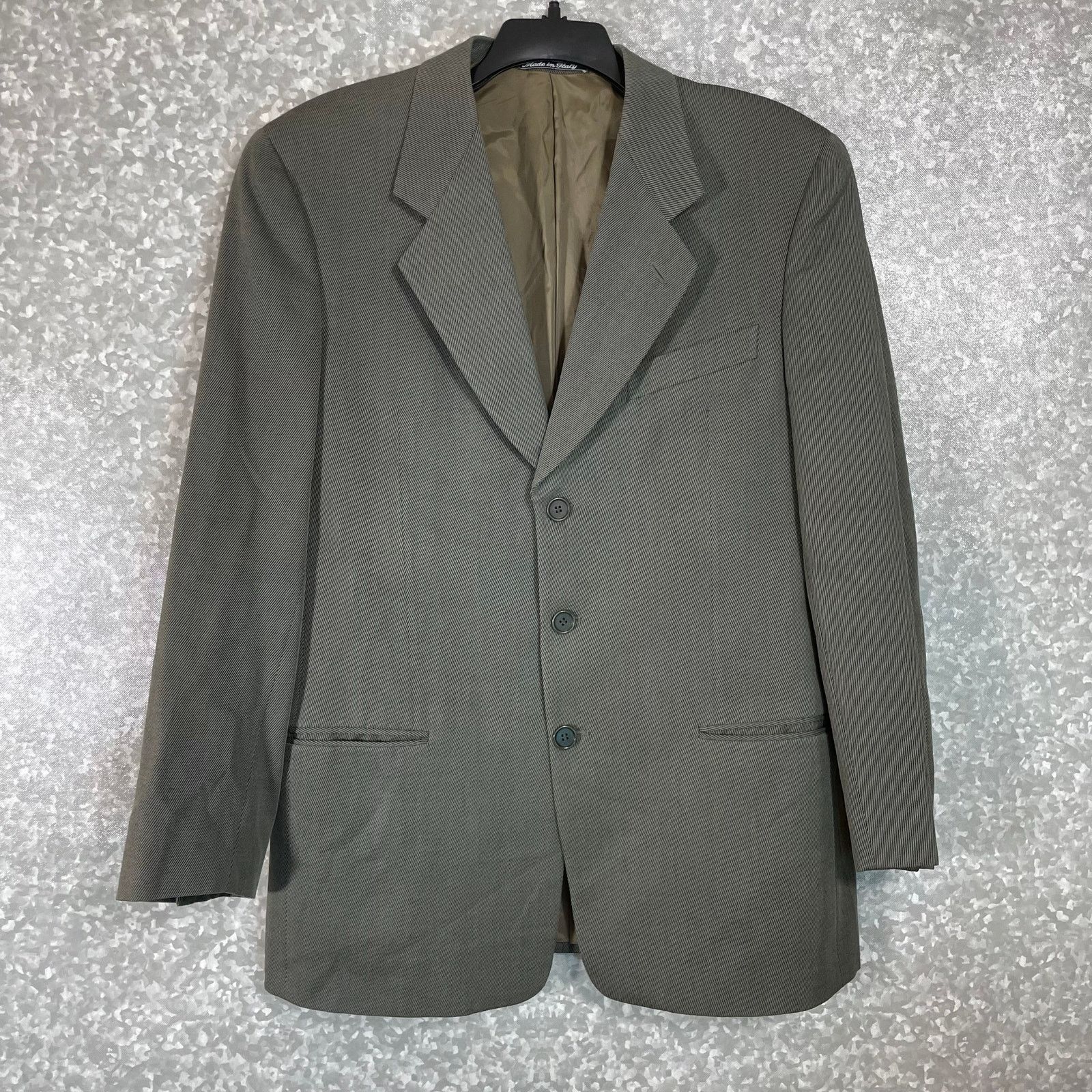 Giorgio Armani Giorgio Armani Men's Gray Single Breasted Wool Sports Coat Size 46R - 1 Thumbnail