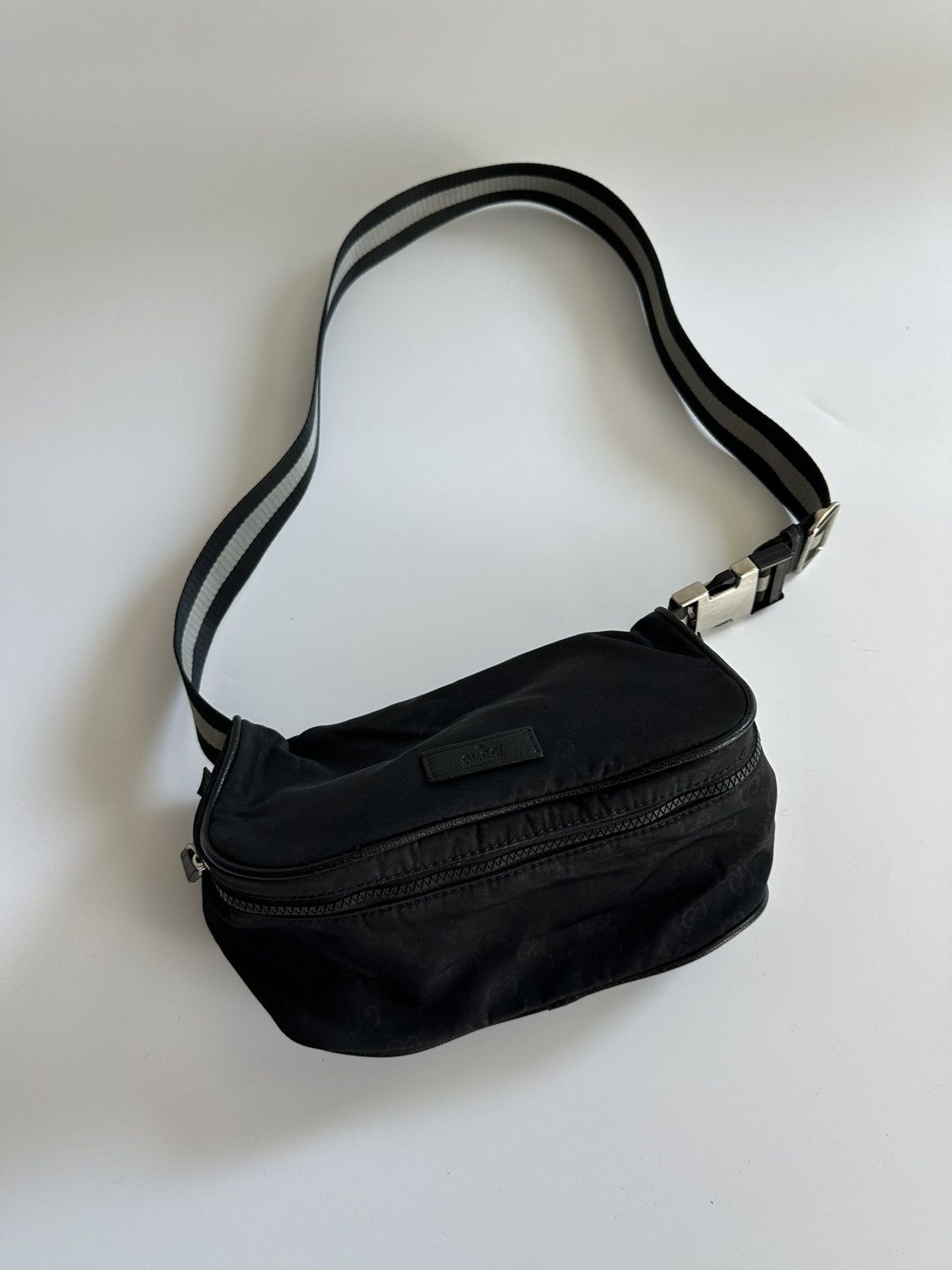Gucci GUCCI 449182 Black GG Nylon Unisex Belt Bag Waist Size ONE SIZE - 1 Thumbnail