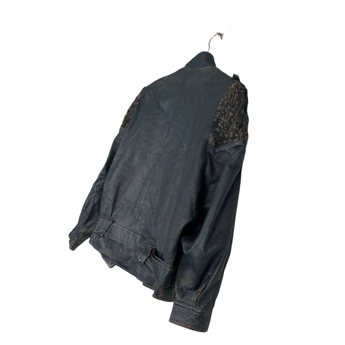 Japanese Brand 🔥Vintage Biker Leather Jacket Double Collar Issey Miyake Size US M / EU 48-50 / 2 - 10 Thumbnail