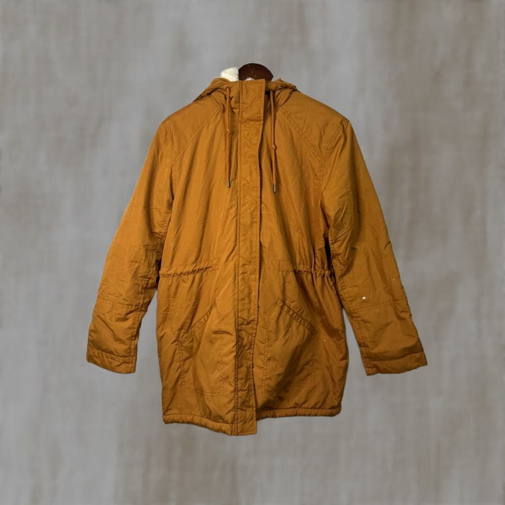 Old Navy Old Navy Orange Hooded Jacket with Faux Fur Lining Size S Women Long Sleeve Casual Zip Hoodie Jacket Regular Size S / US 4 / IT 40 - 1 Thumbnail