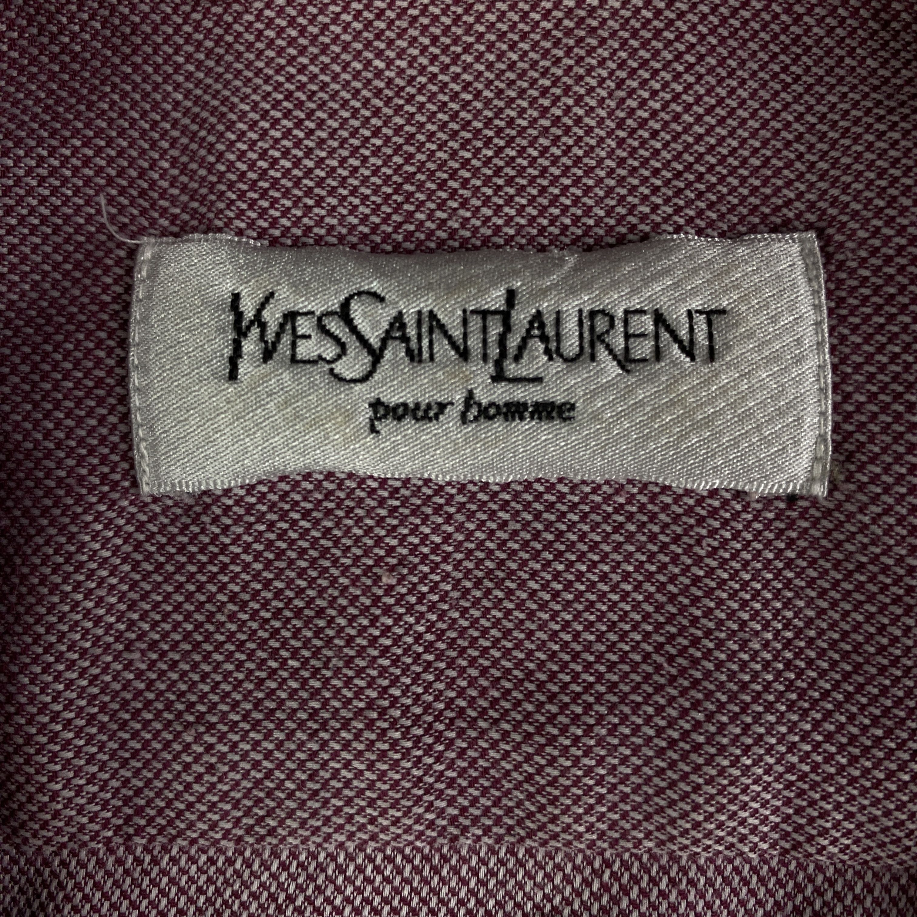 Yves Saint Laurent Mens Long Sleeve Shirt Yves Saint Laurent Size XL Cotton Size US XL / EU 56 / 4 - 4 Thumbnail