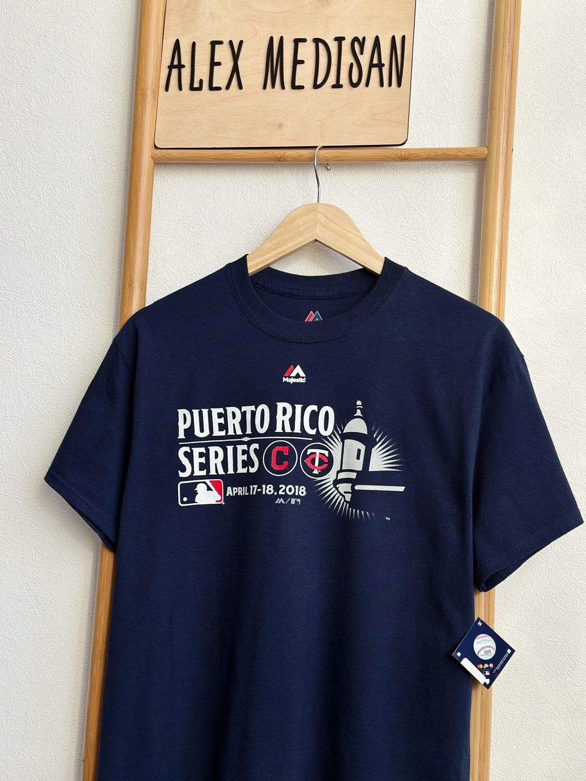 MLB × Majestic × Vintage Majestic MLB Puerto Rico Series T-Shirt Navy Size US M / EU 48-50 / 2 - 11 Thumbnail