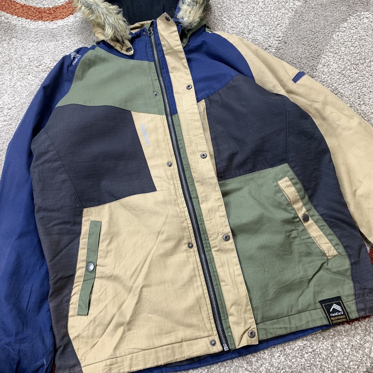 Japanese Brand Japanese Brand FIELDCORE Faux Fur Hooded Jacket Multi Color Size US L / EU 52-54 / 3 - 4 Thumbnail