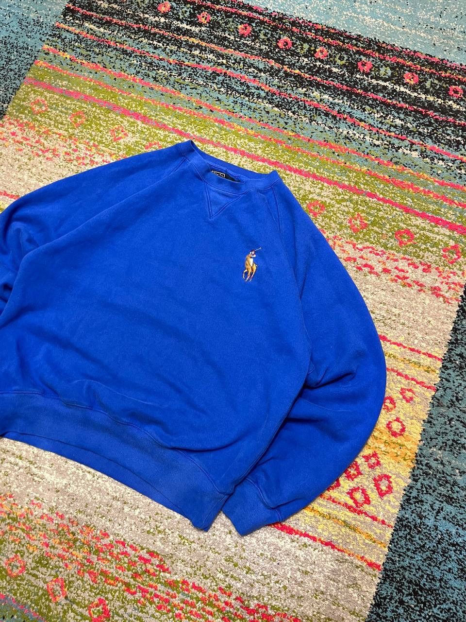 Polo Ralph Lauren × Vintage Vintage Polo Ralph Lauren Big Logo Boxy Sweatshirt Y2K L Size US L / EU 52-54 / 3 - 2 Thumbnail