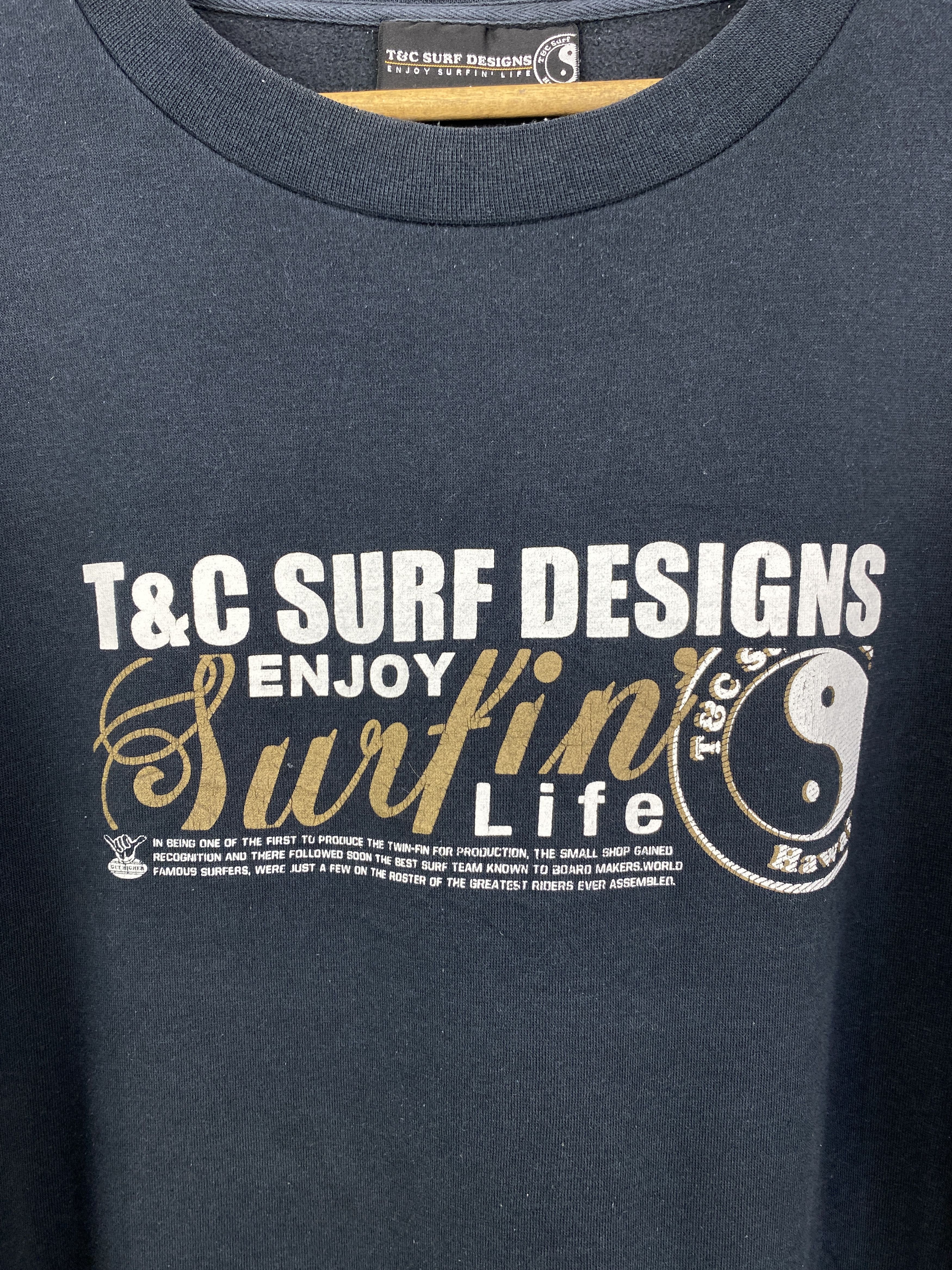 Other Vintage T&C Surf Design Pullover Backhit Sweatshirt SH0093 Size US XL / EU 56 / 4 - 7 Thumbnail