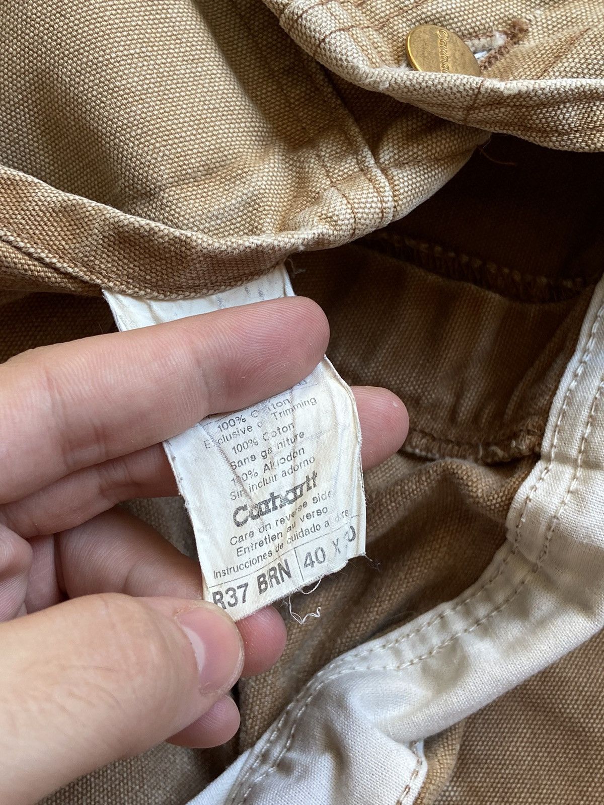 Carhartt × Vintage Vintage 80s Carhartt Archival Faded Distressed Overall Size US 40 / EU 56 - 21 Thumbnail