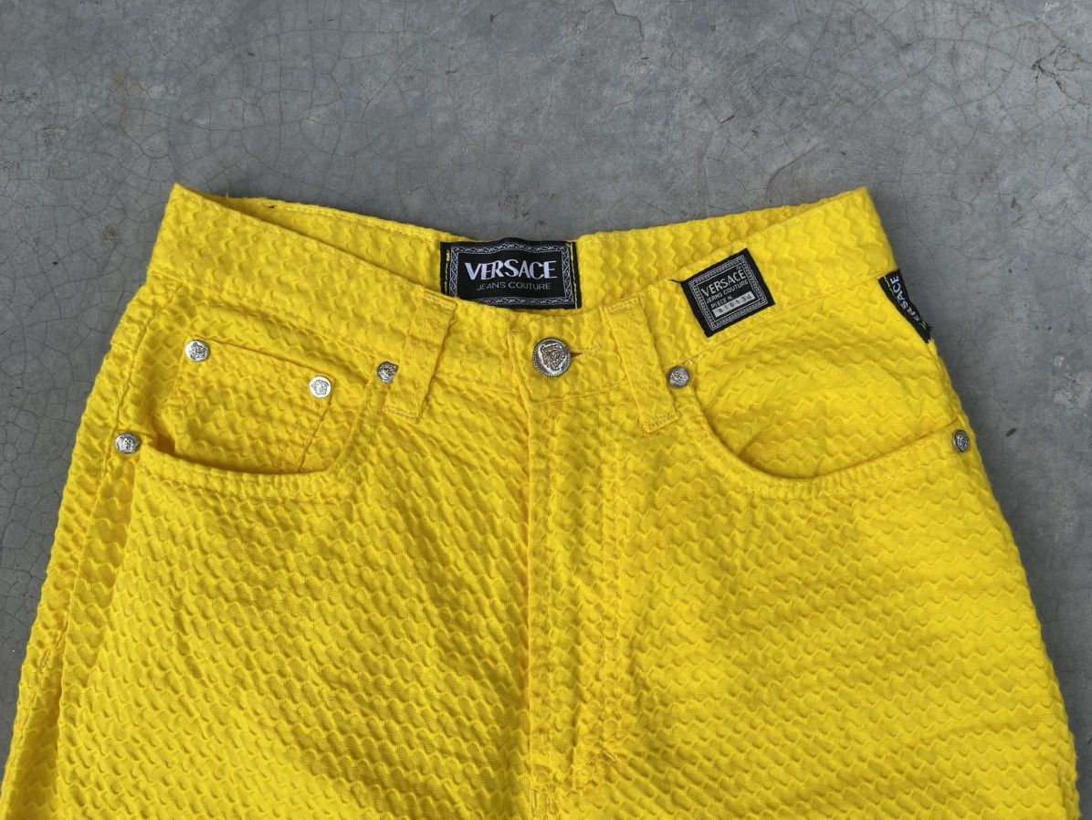 Versace Versace Pants Sunflower W24 L37 Made in Italy Mustard Fringe Size 24" / US 00 / IT 34 - 2 Thumbnail