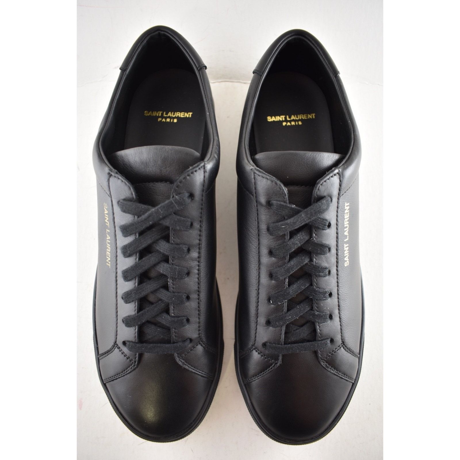 Yves Saint Laurent Saint Laurent Andy Black Leather Low Top Sneaker 44 (US 11) Size US 11 / EU 44 - 9 Thumbnail
