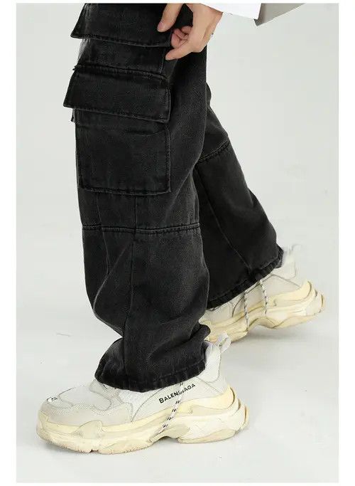 Anime × Japanese Brand × Jean Pants Vintage washed loose wide-leg work jeans Size US 32 / EU 48 - 3 Thumbnail