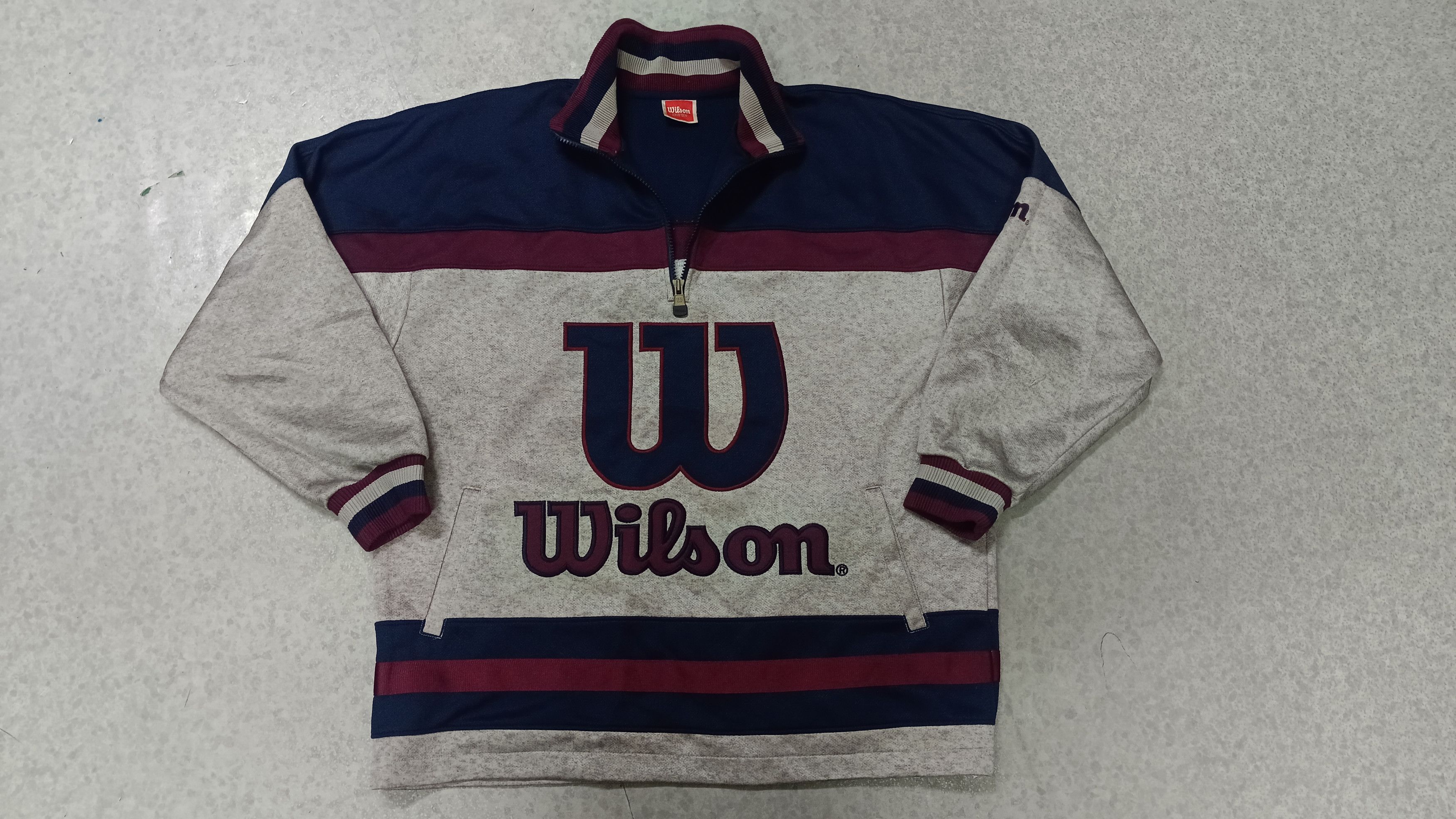 Wilson Vintage Wilson Half Zipper Track Jacket Size US L / EU 52-54 / 3 - 5 Thumbnail