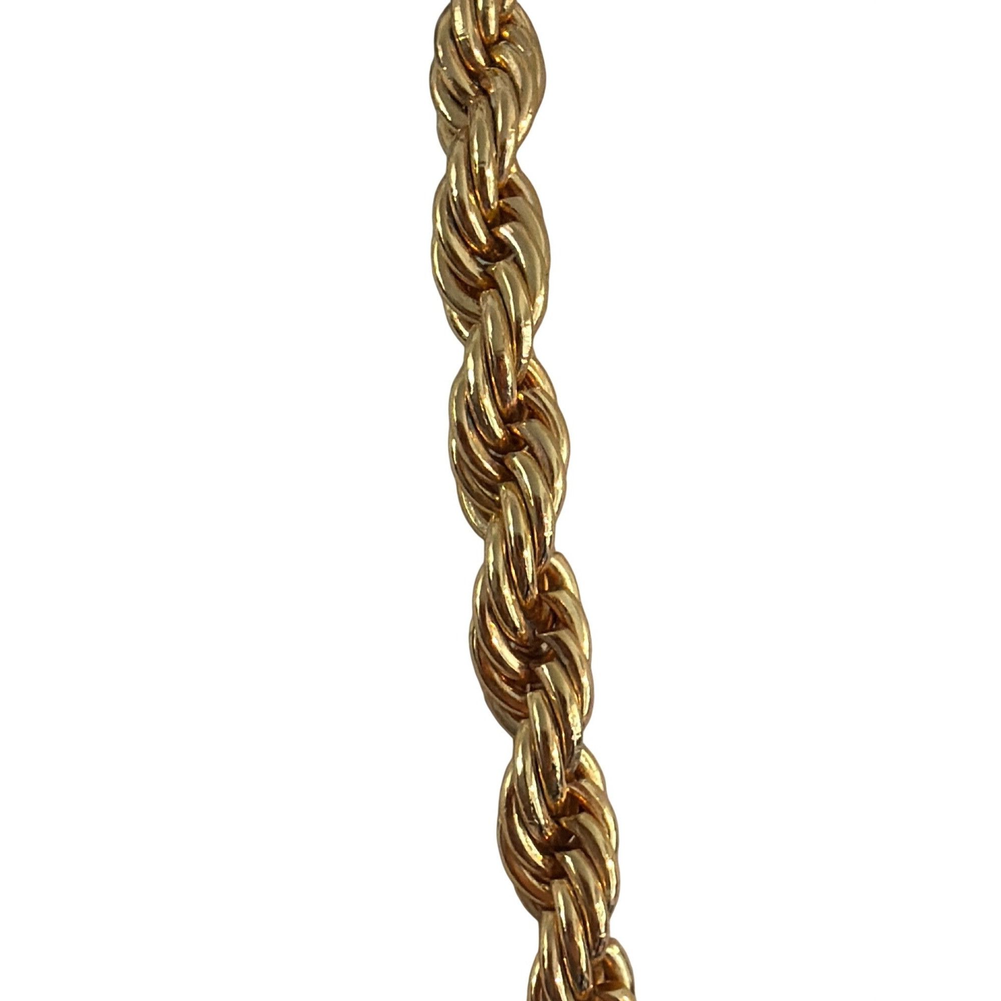 Other Vintage Gold Tone Rope Twist Chain Necklace Adjustable Clasp Size ONE SIZE - 3 Thumbnail
