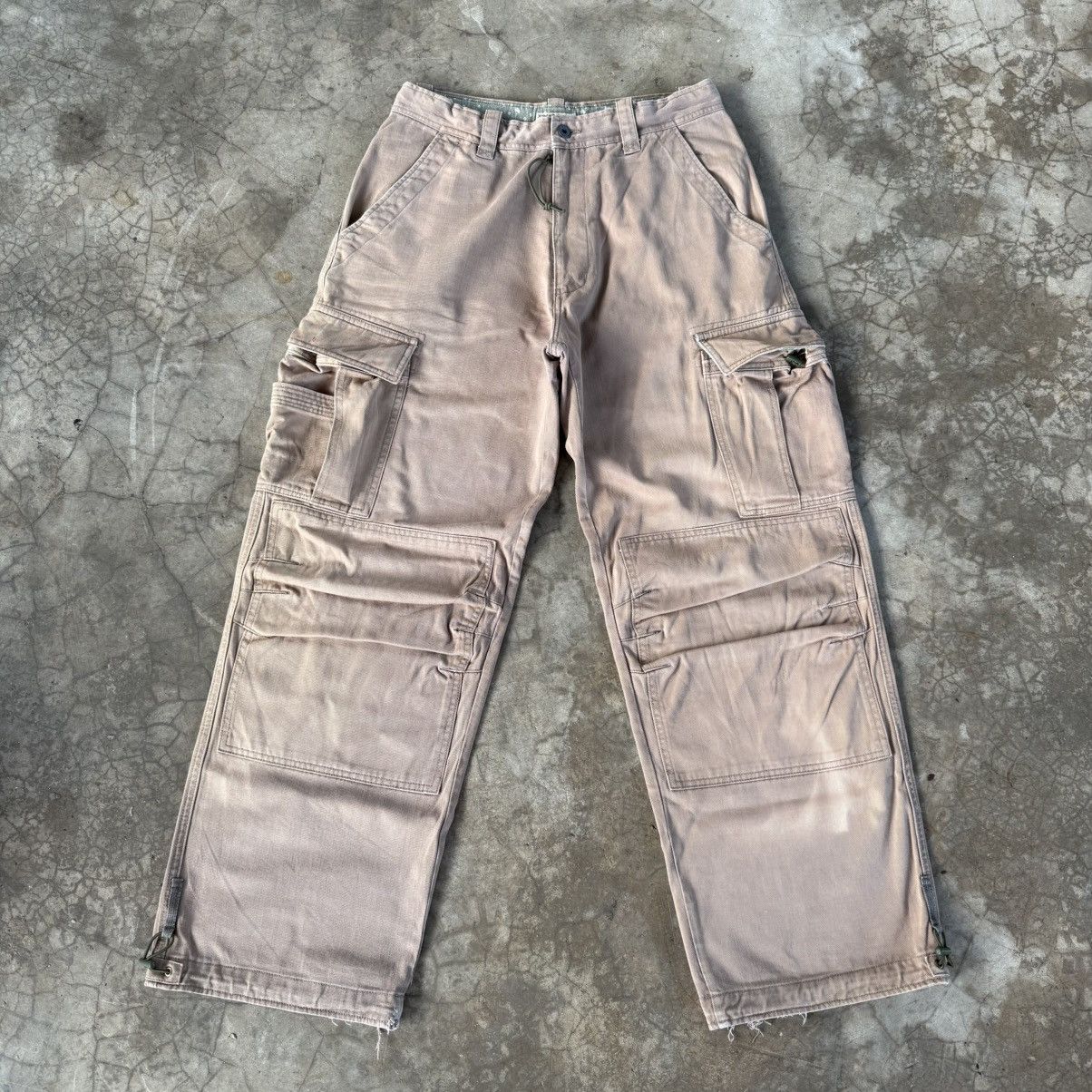 Japanese Brand Vintage Sunny Clouds Faded Brown Cargo Pants W31 Size US 31 - 1 Thumbnail