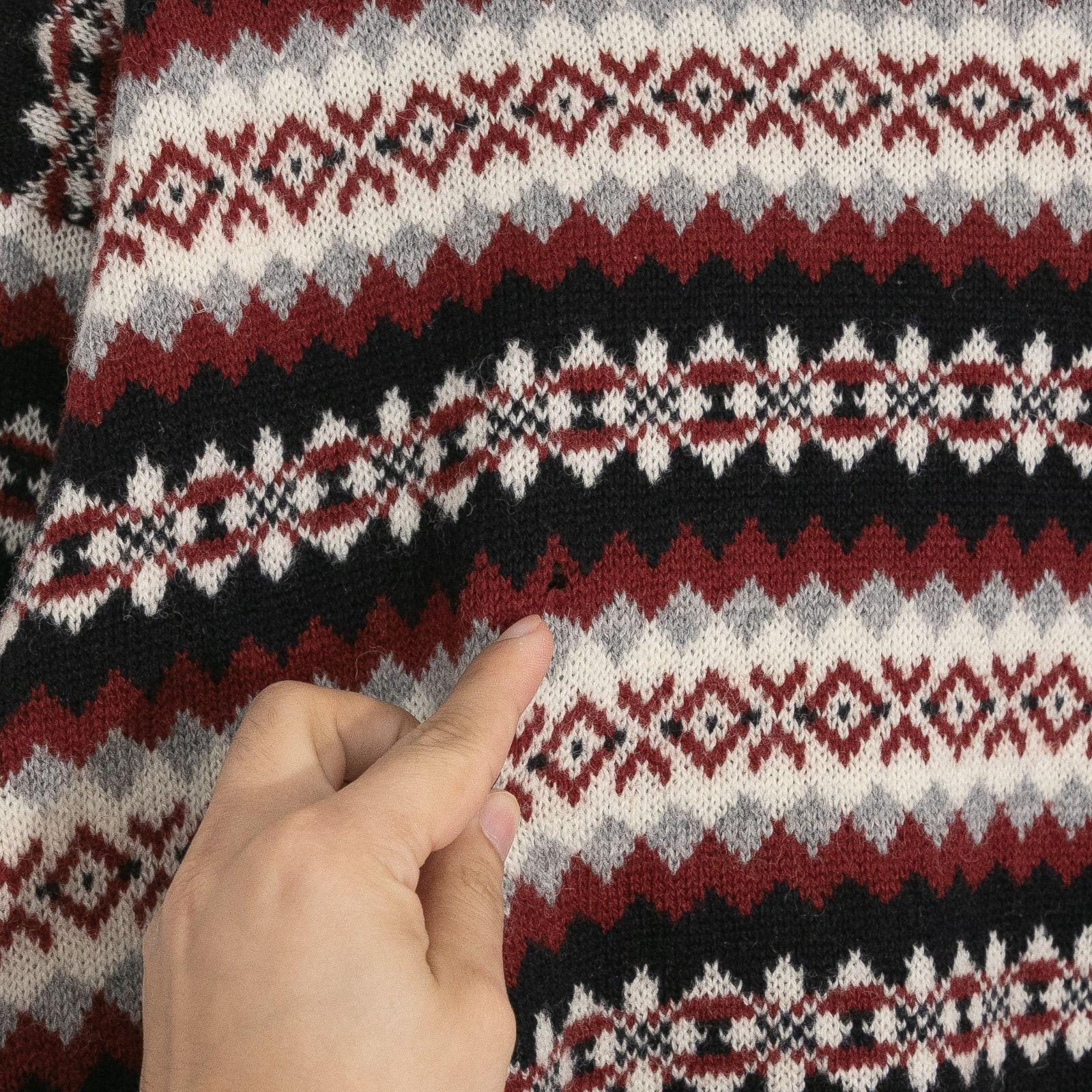 Vintage Vintage Italian Fair Isle Striped Wool Sweater Mens Medium Size US M / EU 48-50 / 2 - 3 Thumbnail
