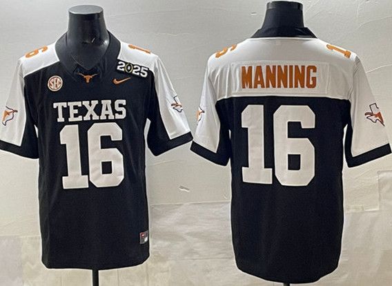 Other Men's Texas Longhorns #16 Peyton Manning Black Jerseys Size US L / EU 52-54 / 3 - 1 Thumbnail