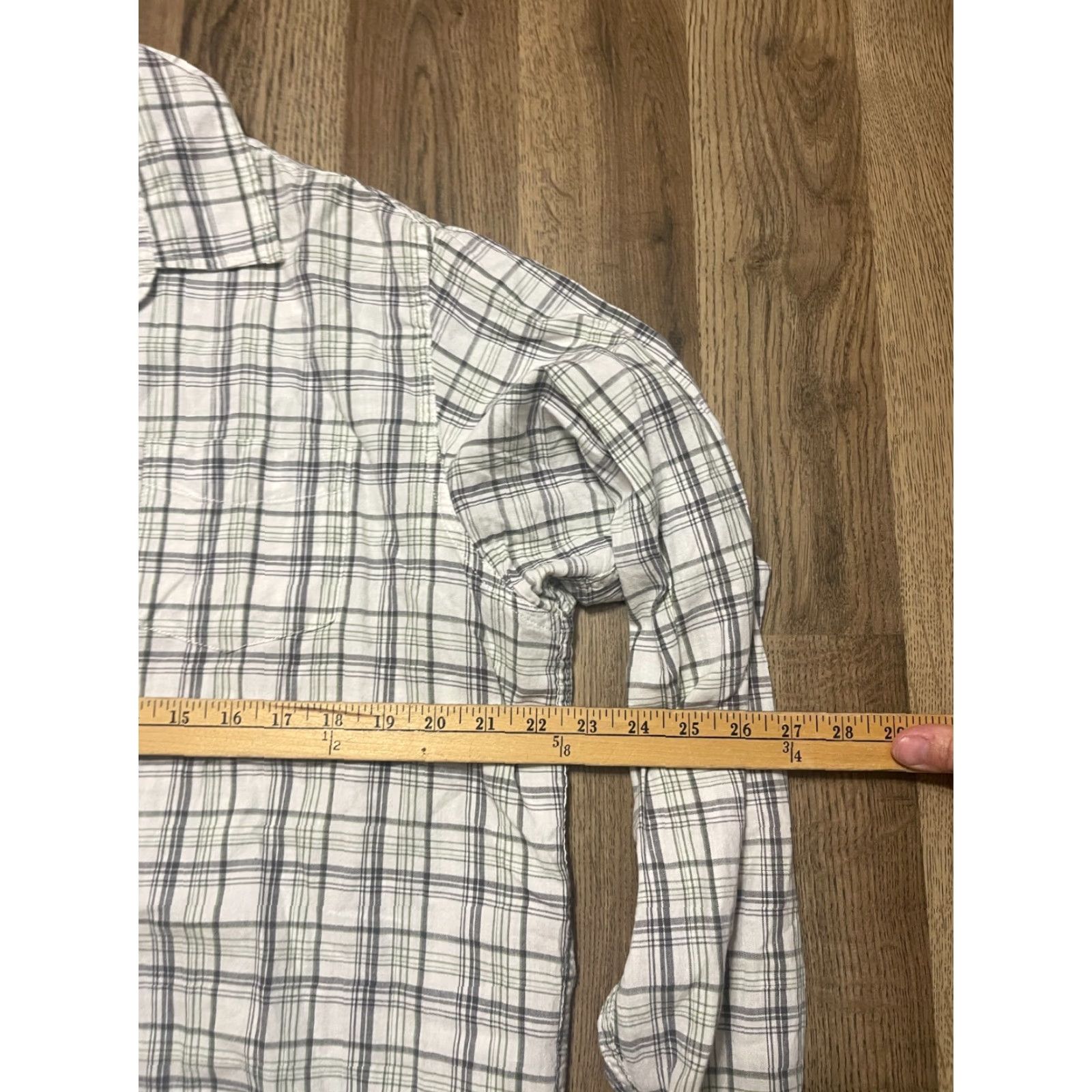 Wrangler Wrangler Jean Co. Shirt Mens Large Green Plaid Button Up Casual Western Cotton Shirt L Regular Size US L / EU 52-54 / 3 - 6 Thumbnail