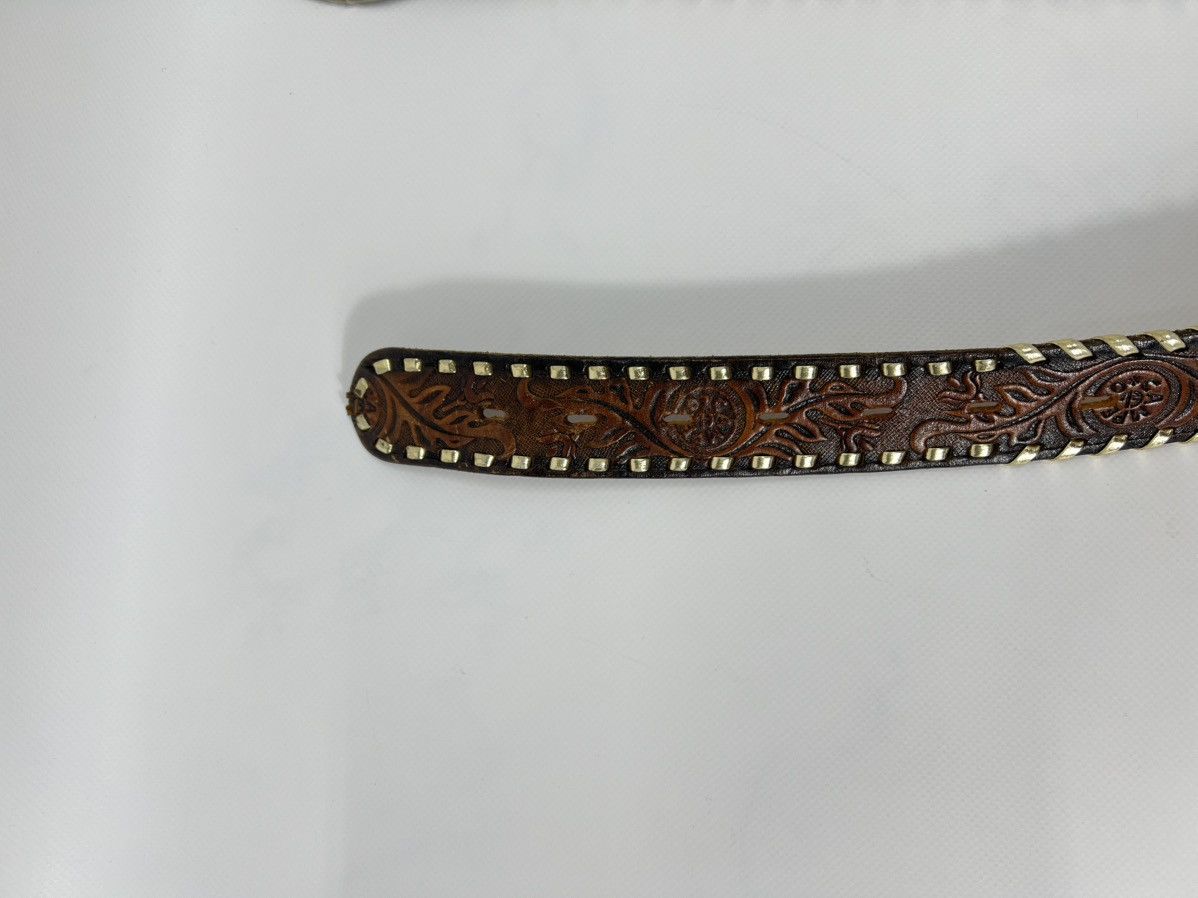 Cowboy Equipment Vintage streetwear El Campero Leather western Cowboy Belt Size ONE SIZE - 4 Thumbnail