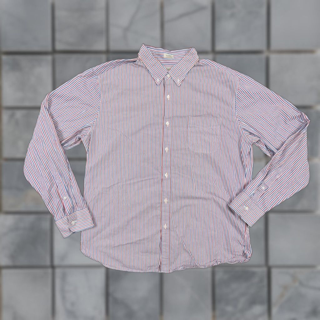 J.Crew J.Crew Men’s Button-Down Shirt XL Long Sleeve Striped Cotton Multicolor Classic Fit Adult MENS Size US XL / EU 56 / 4 - 1 Thumbnail