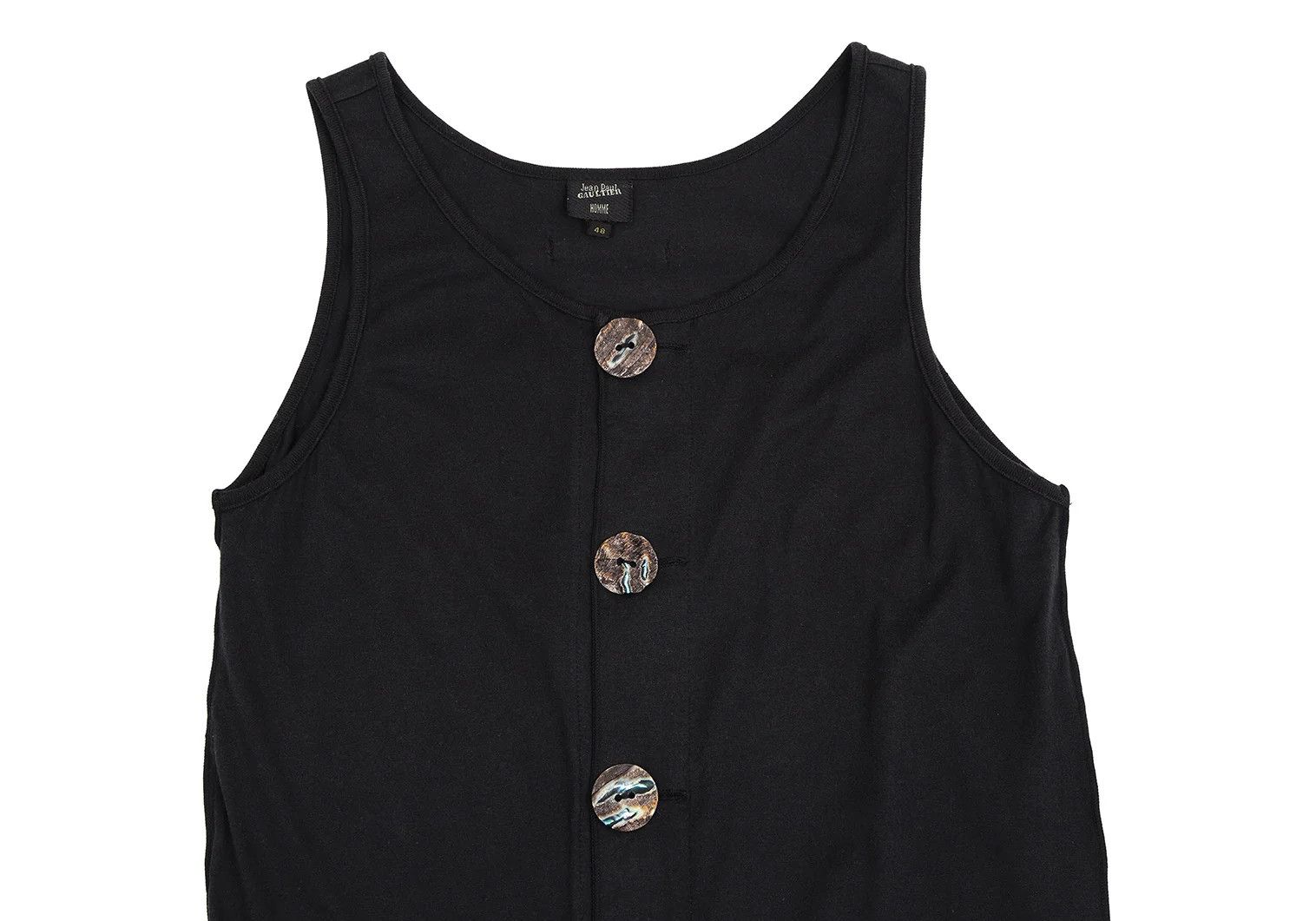 Jean Paul Gaultier Side Out Seam Design Vest in Black Size 48 Size US M / EU 48-50 / 2 - 2 Thumbnail