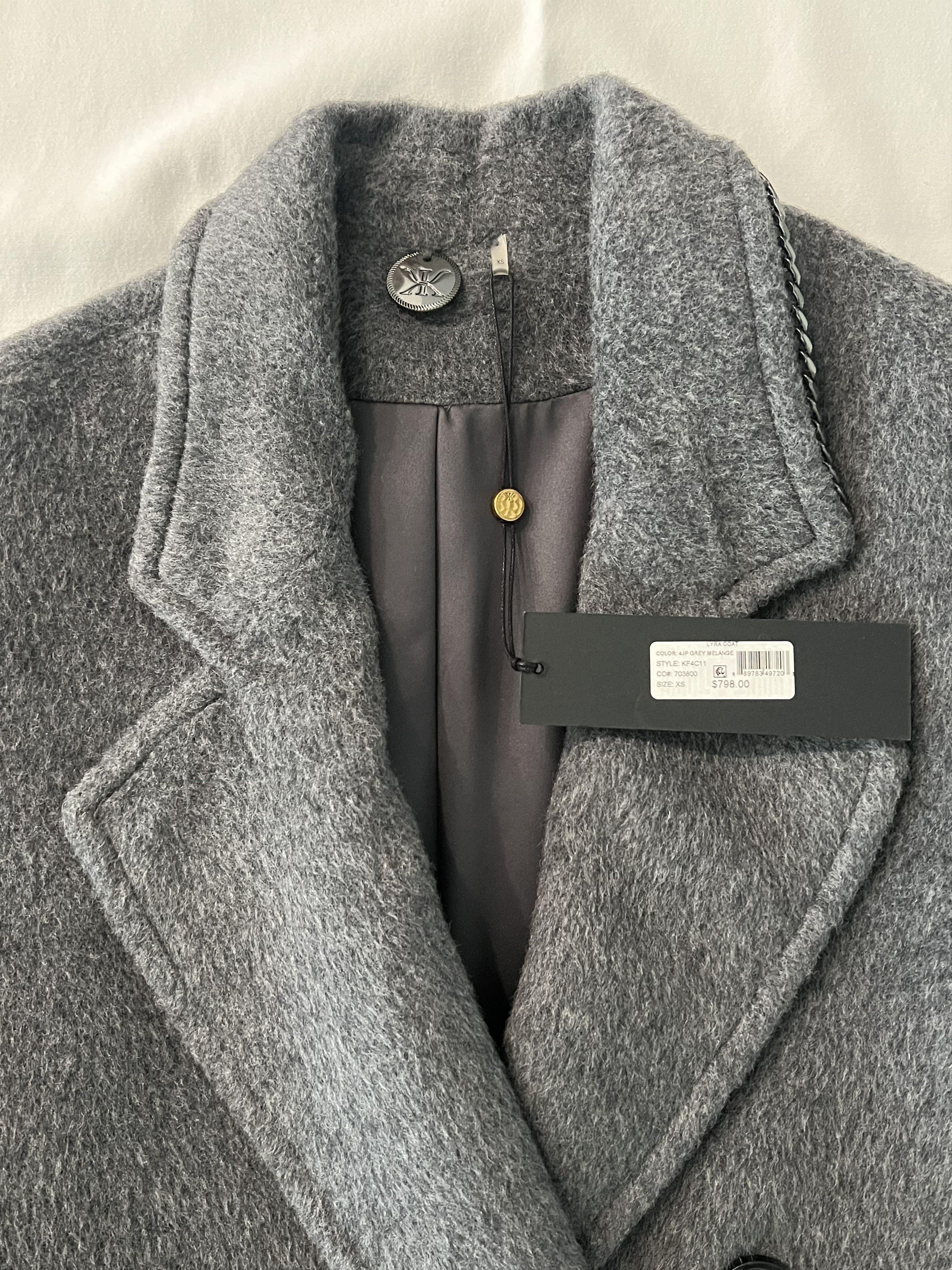 KOBI HALPERIN Kobi Halperin Lyra Wool Double Breasted Coat NWT Size XS / US 0-2 / IT 36-38 - 2 Thumbnail