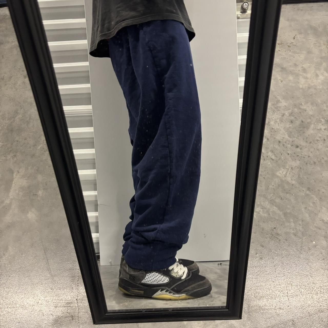 Japanese Brand × Vintage Crazy Vintage Y2K/2000s Navy Blue Essential Sweatpants! Size US 32 / EU 48 - 2 Thumbnail