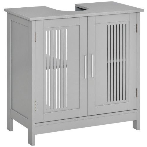 Designer × Homemade kleankin Modern Under Sink Cabinet with 2 Doors, Pedestal Un Size US L / EU 52-54 / 3 - 1 Thumbnail