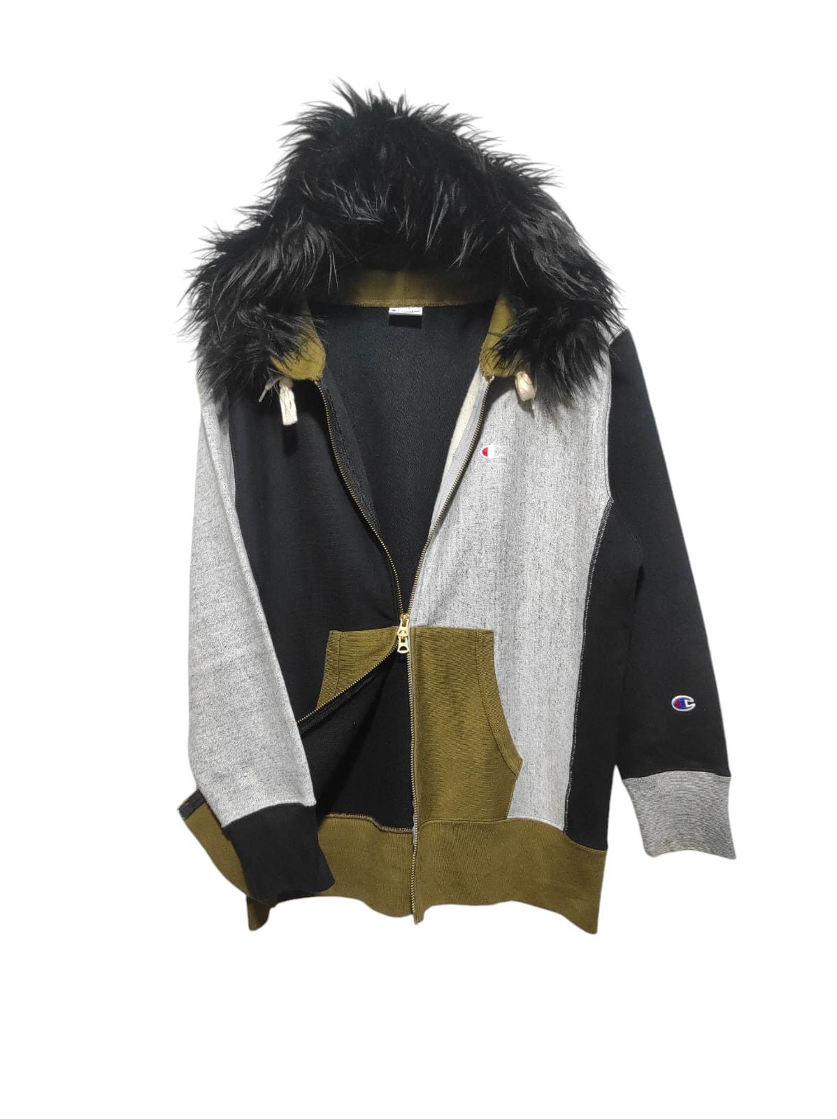 Hysteric Glamour Champion Patchwork Double Zip Fur Hoodie LGB style Size US S / EU 44-46 / 1 - 1 Thumbnail