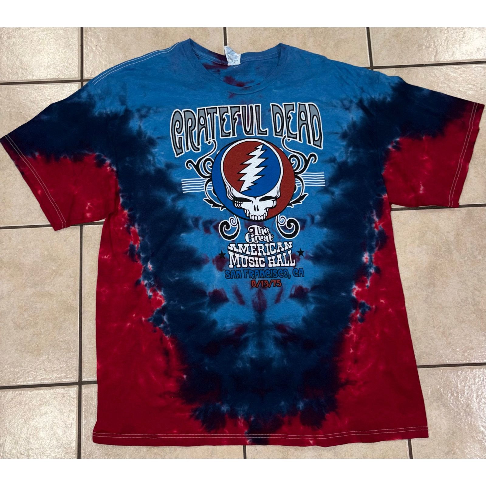 Grateful Dead Grateful Dead Tie dye blue red great American music hall2XL Size US M / EU 48-50 / 2 - 1 Thumbnail