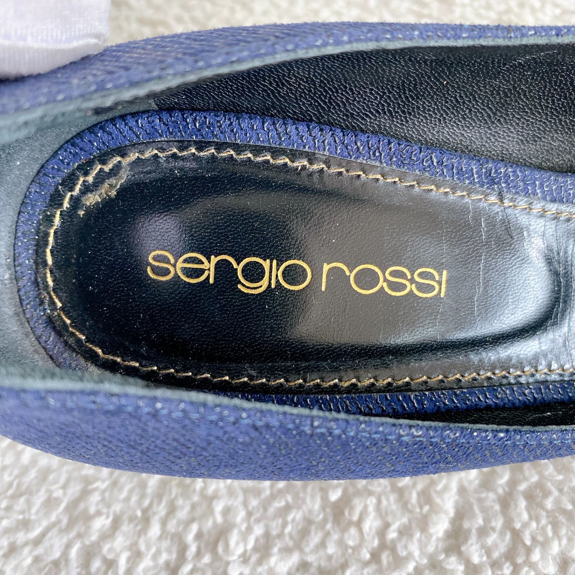 Sergio Rossi Sergio Rossi Blue High Heels 36.5 Size US 6 / IT 36 - 8 Thumbnail