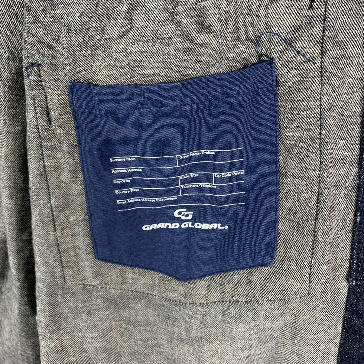 Blue Blue Japan × Japanese Brand VINTAGE GRAND GLOBAL OKAYAMA PREMIUM DENIM BUTTON JACKET Size US M / EU 48-50 / 2 - 14 Thumbnail