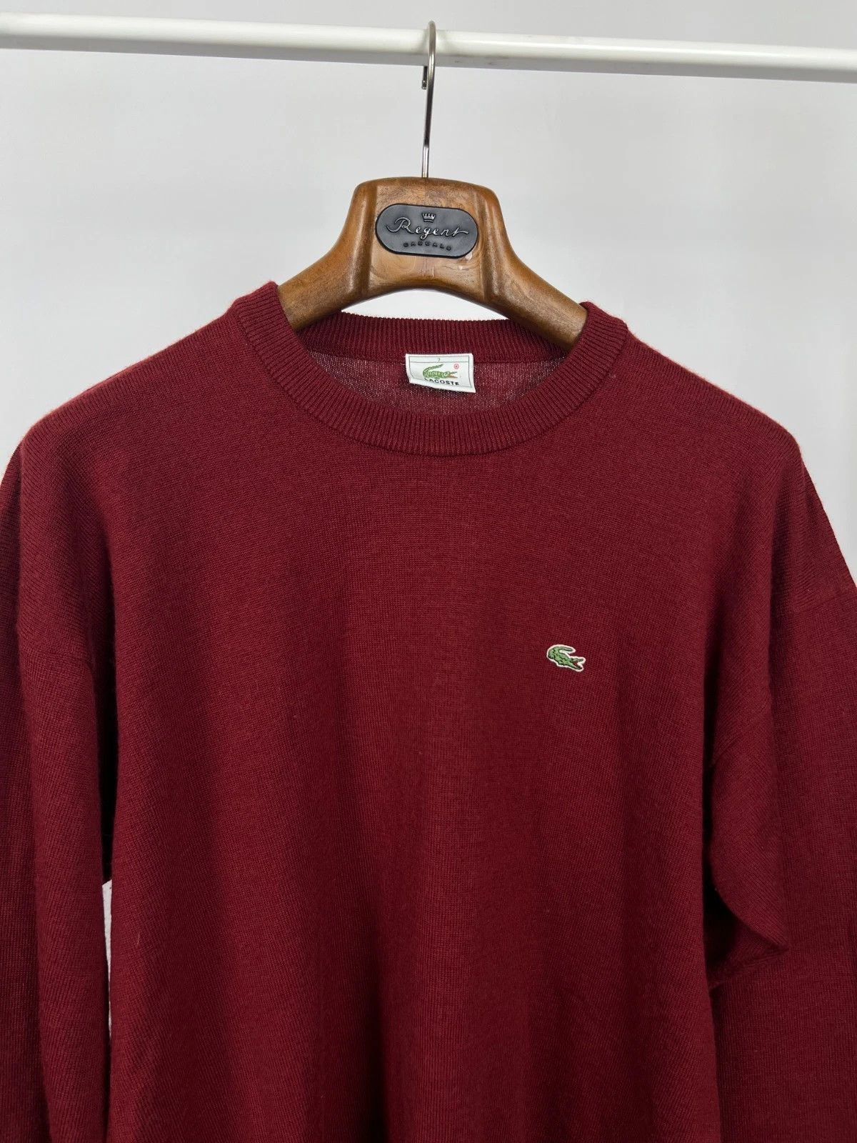 Lacoste Lacoste Burgundy Wool Blend Sweater Pullover Long Sleeve Size US XL / EU 56 / 4 - 3 Thumbnail